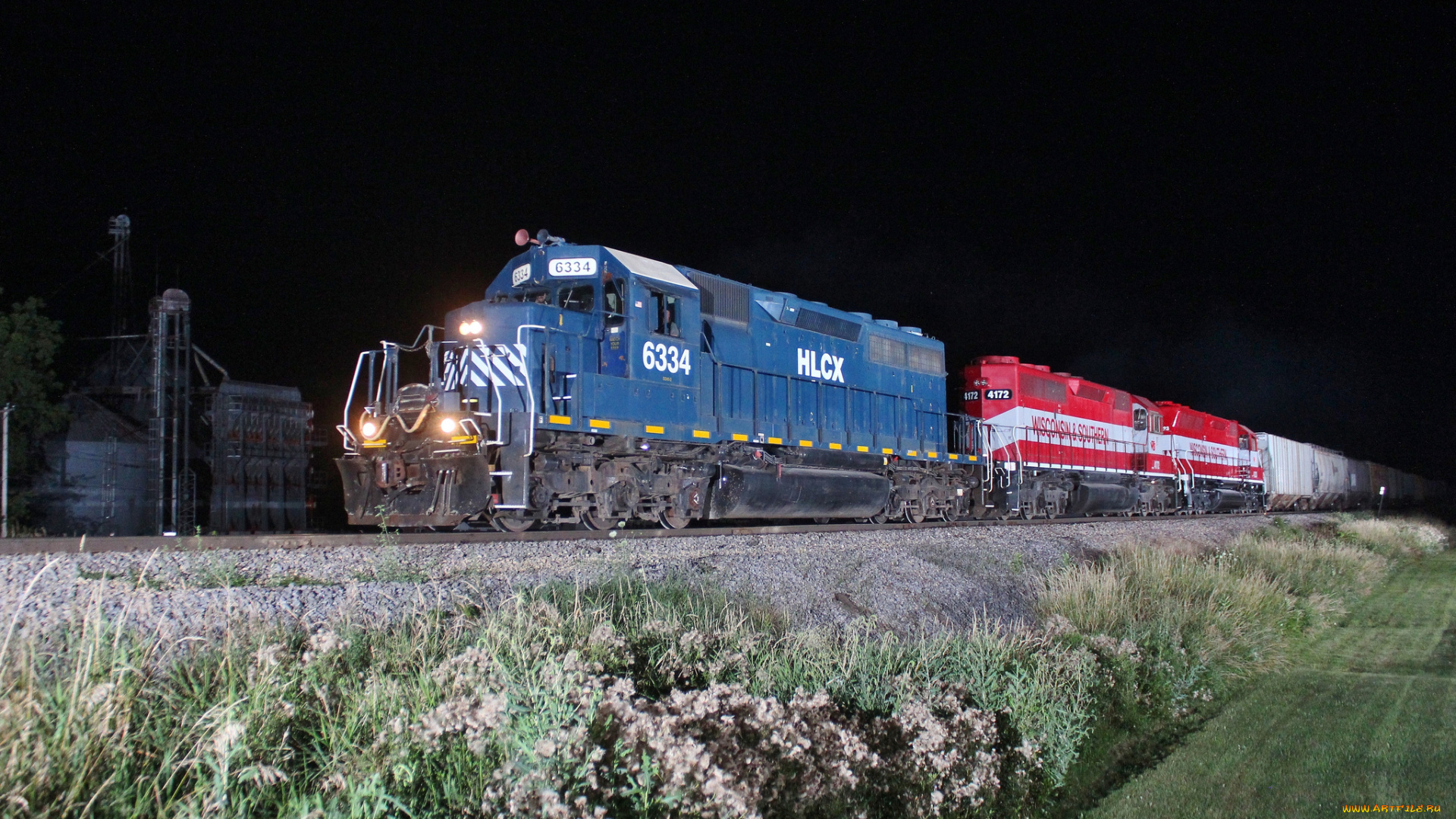 техника, поезда, локомотив, состав