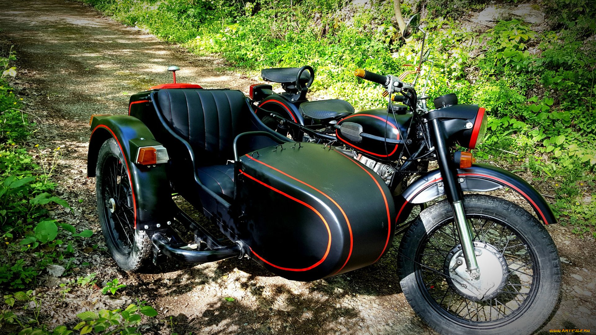 урал, мотоциклы, мотоциклы, с, коляской, мотоцикл