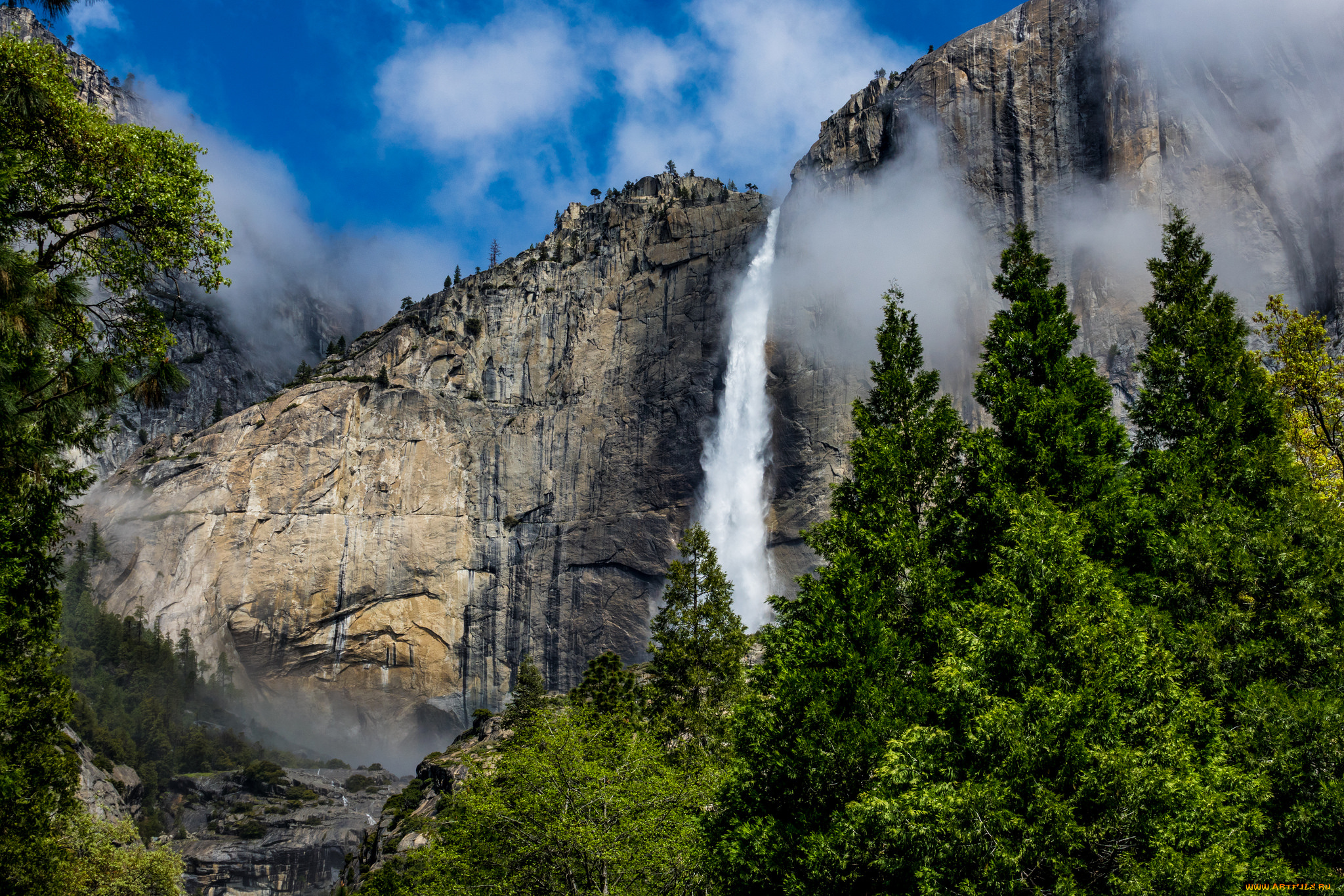 природа, водопады, простор