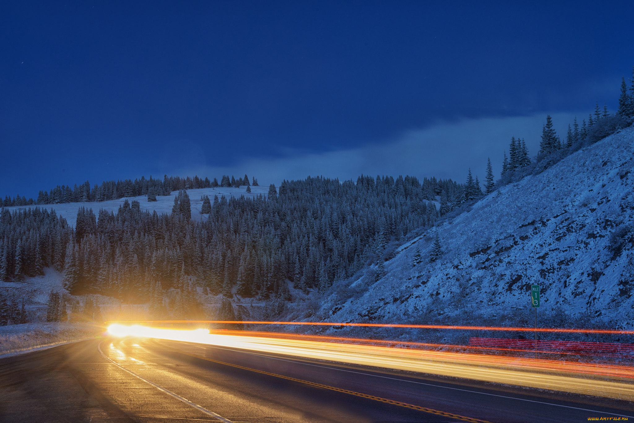 природа, дороги, дорога, copper, mountain, свет, фар, колорадо, горы, colorado, лес