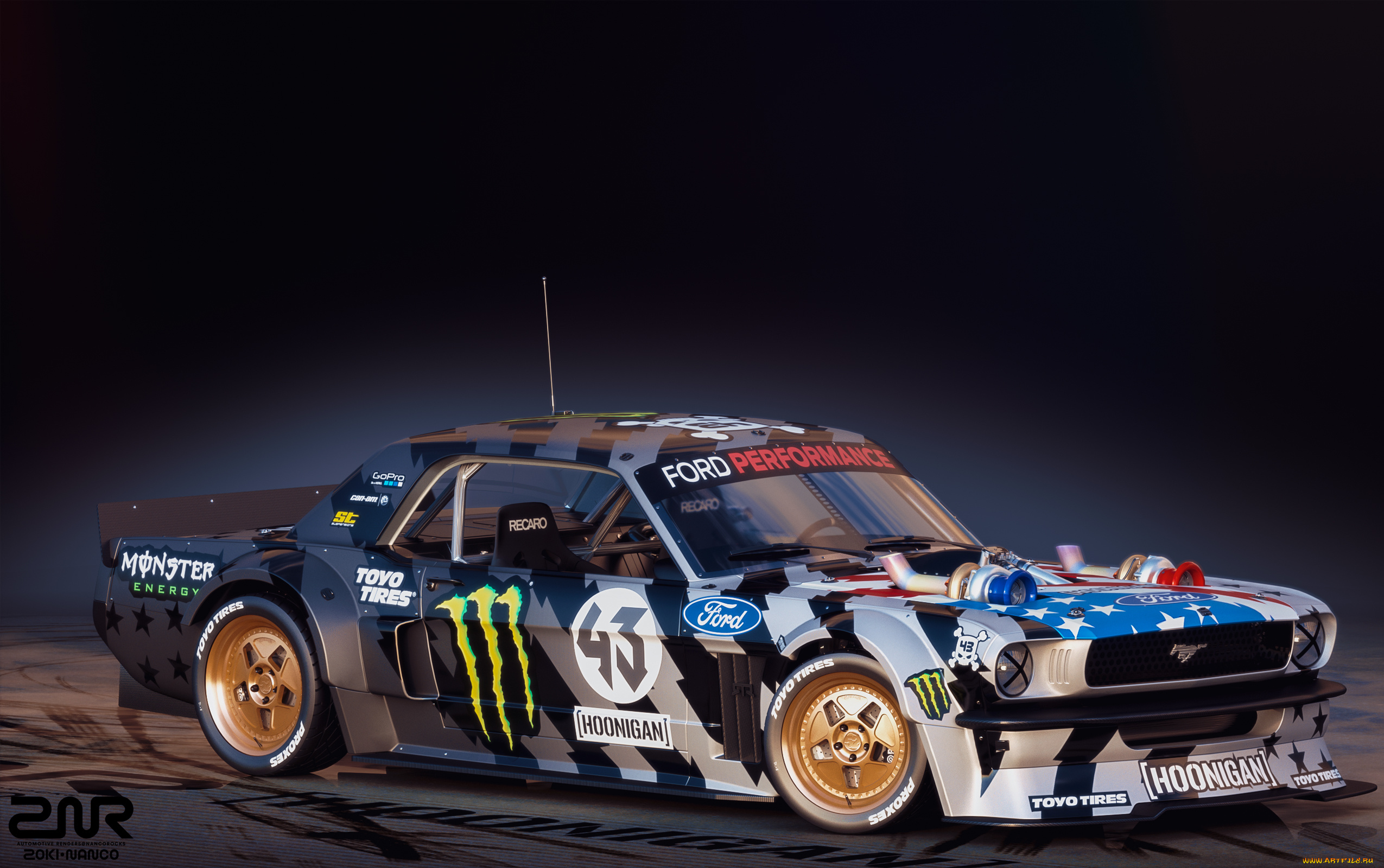 автомобили, 3д, mustang