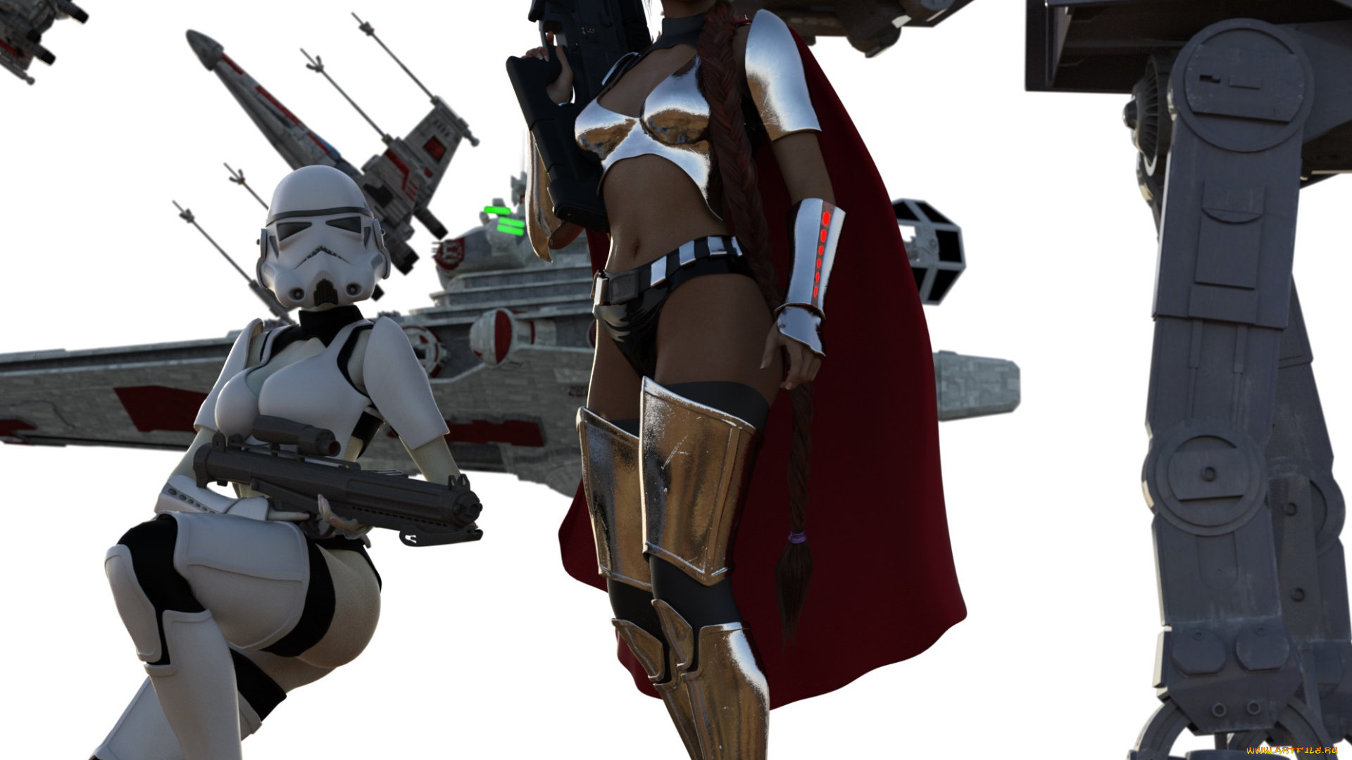 3д, графика, фантазия, , fantasy, фон, взгляд, девушка