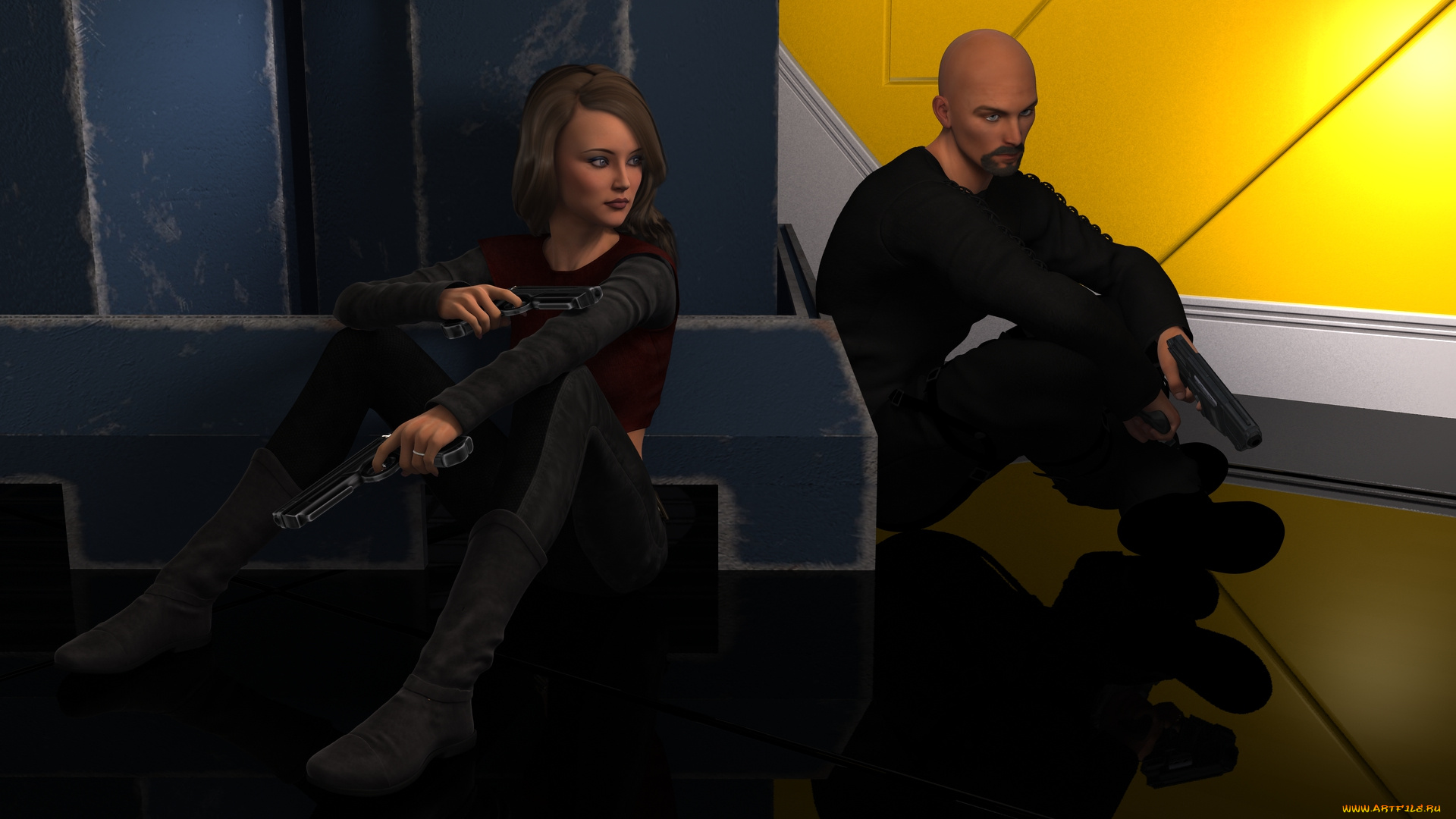 3д, графика, фантазия, , fantasy, фон, взгляд, девушка