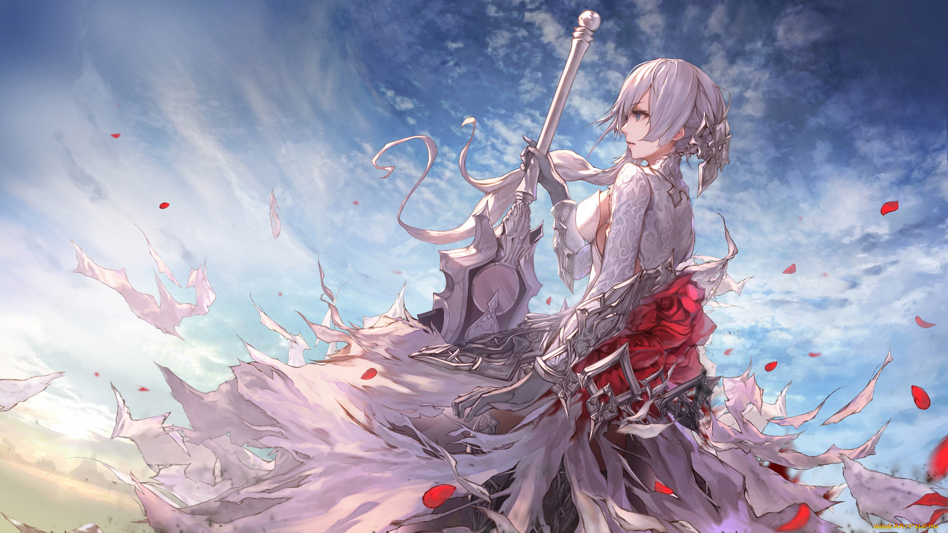 аниме, sinoalice, девушка