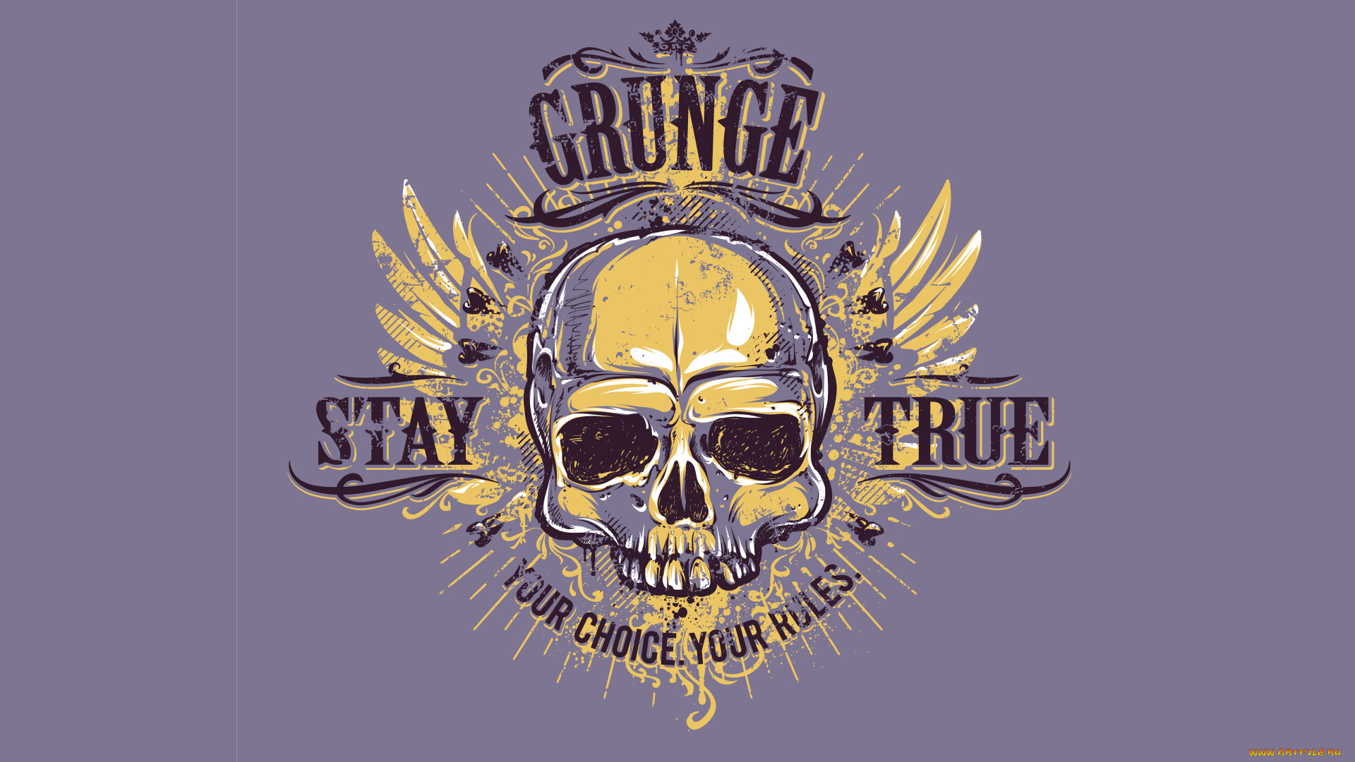 рисованное, минимализм, череп, фон