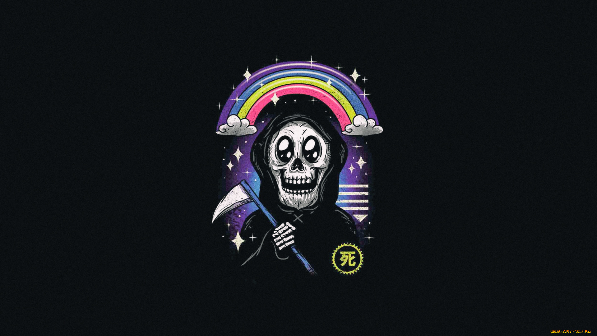 рисованное, минимализм, kawaii, of, death