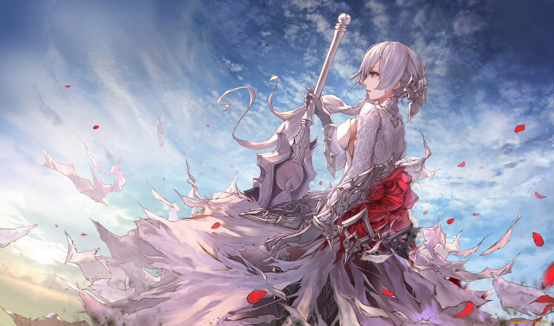аниме, sinoalice, девушка