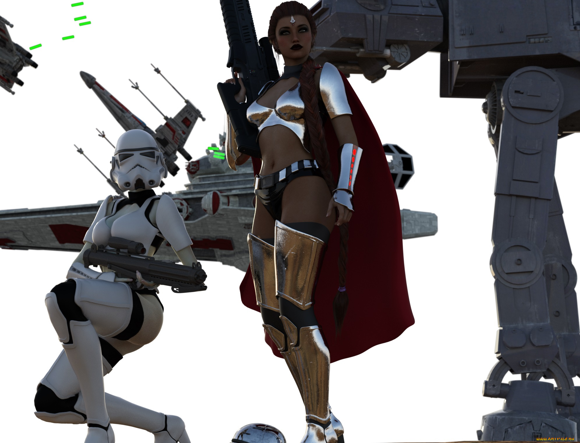 3д, графика, фантазия, , fantasy, фон, взгляд, девушка