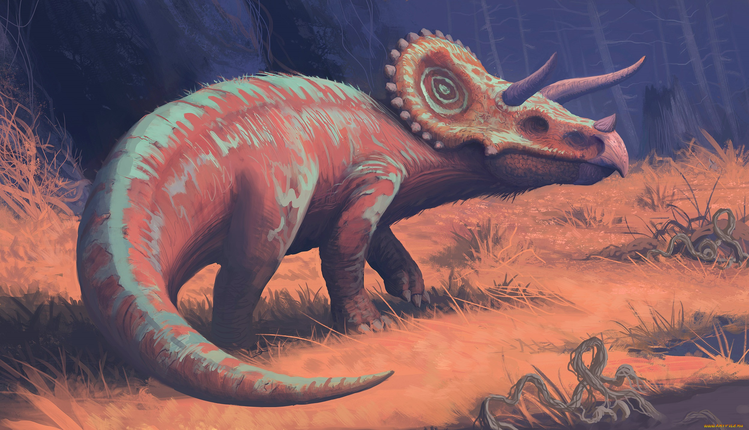 рисованное, животные, , доисторические, динозавр