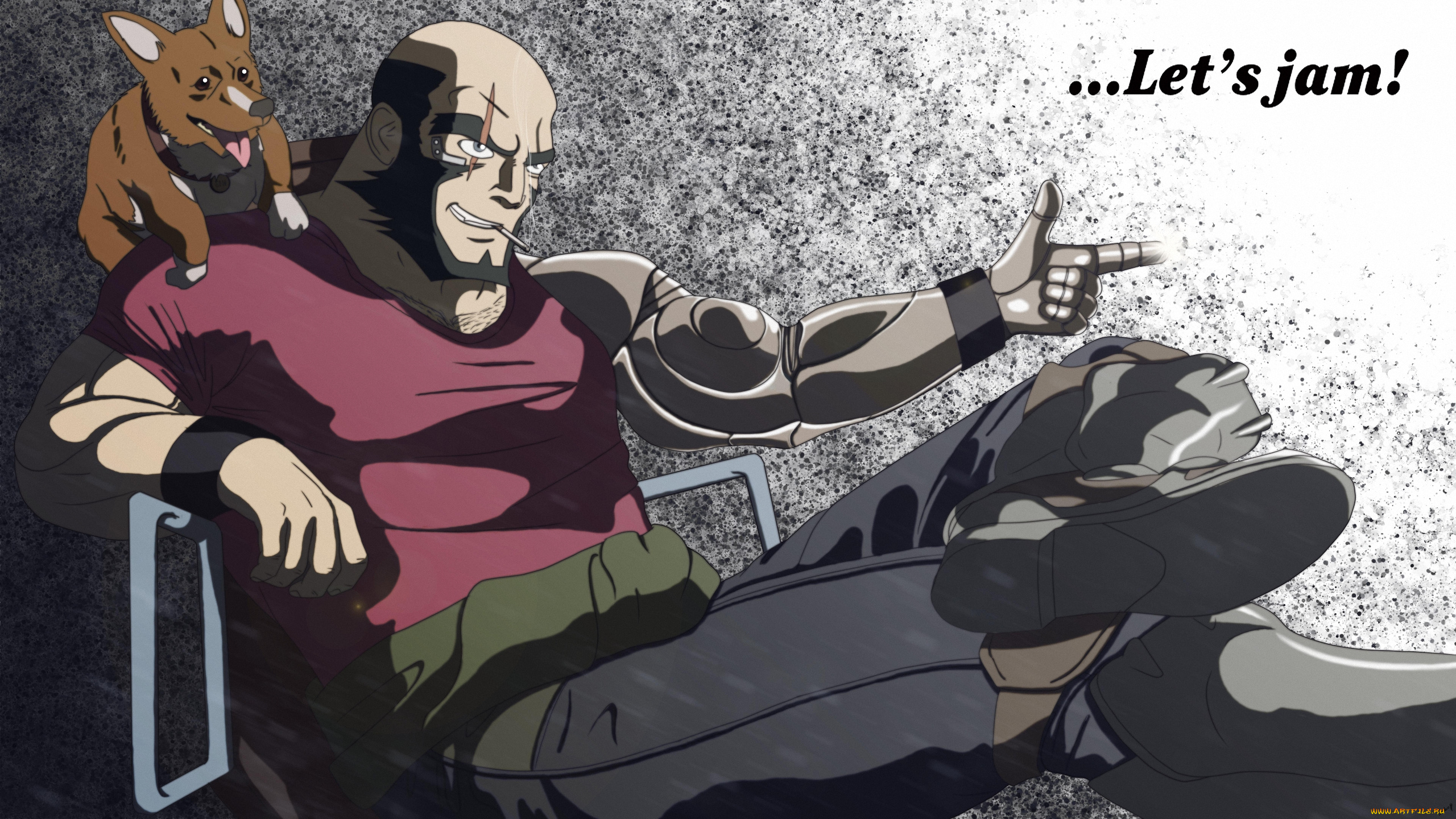 аниме, cowboy, bebop, ein, jet