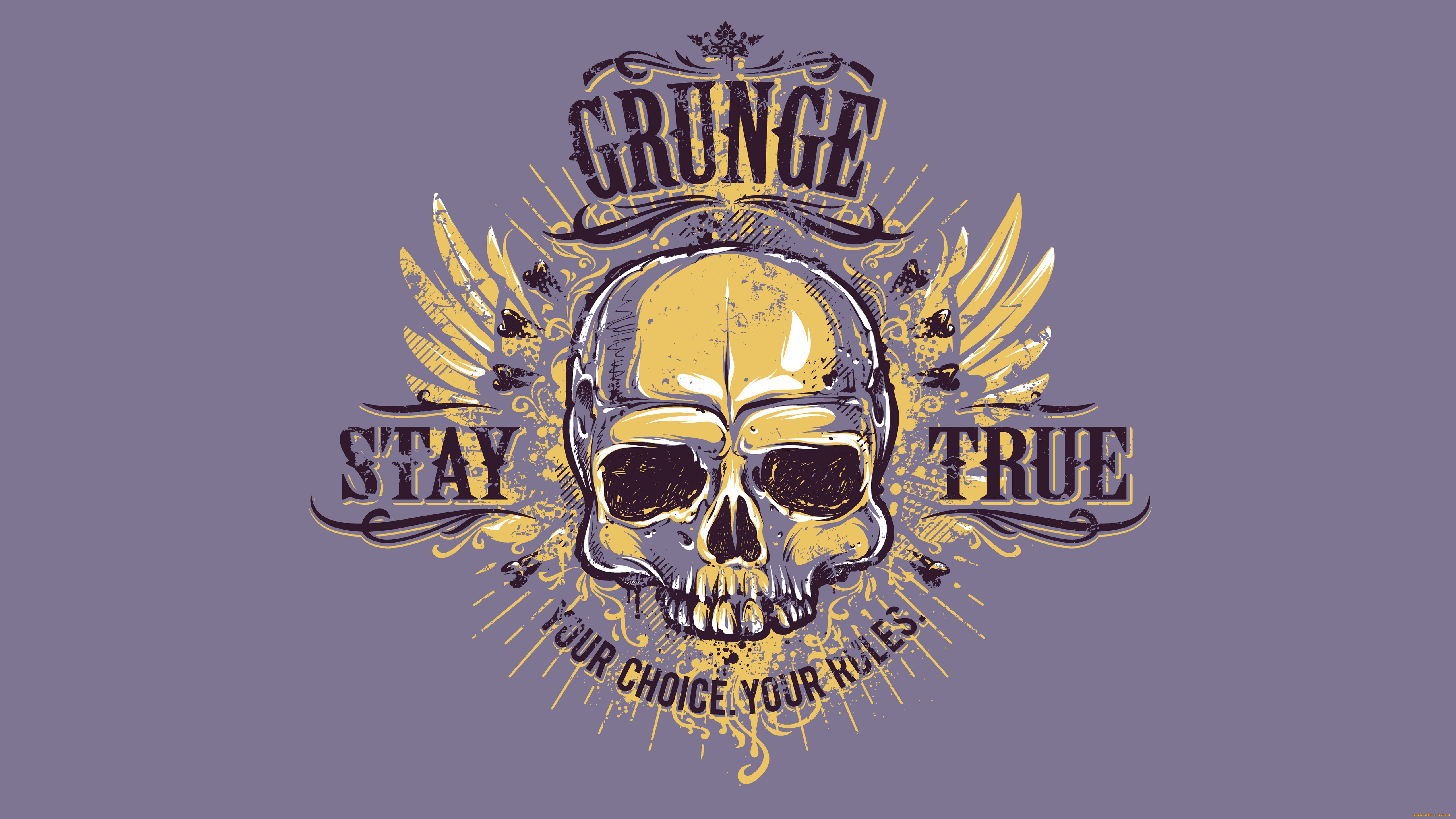 рисованное, минимализм, череп, фон