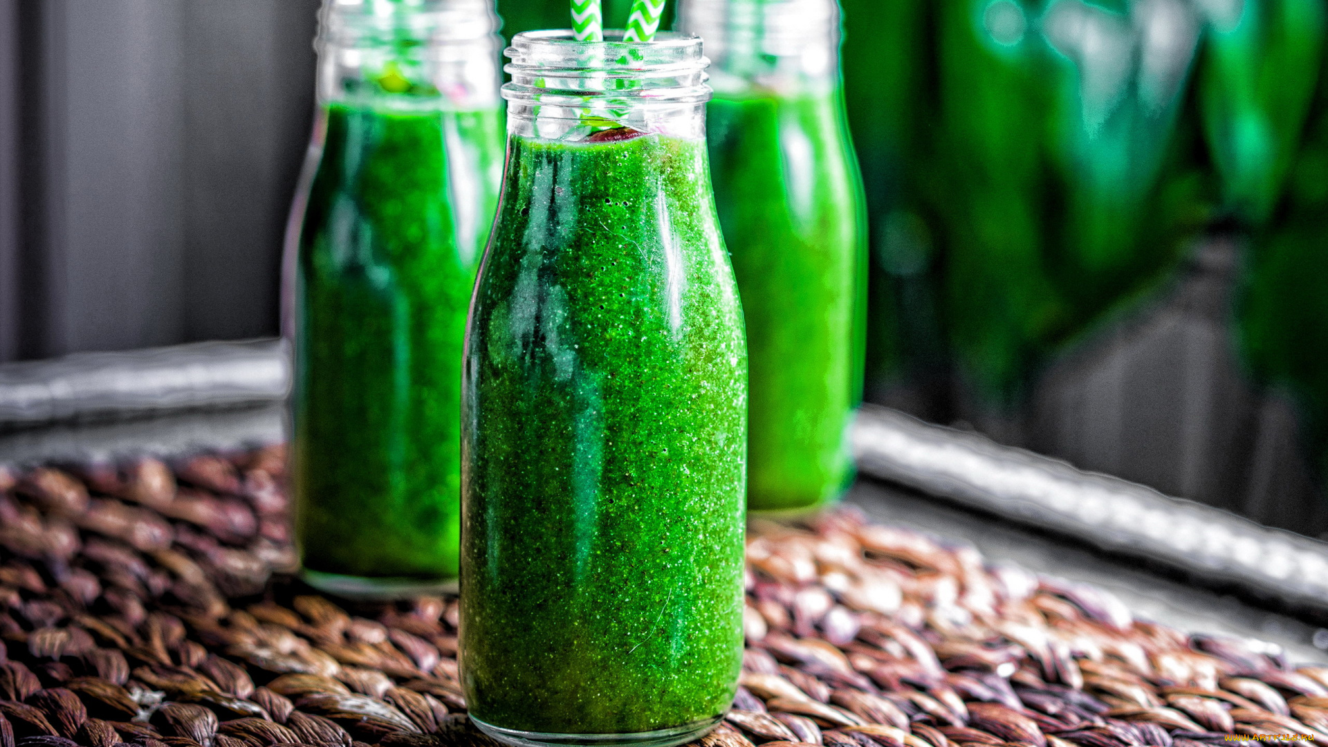 еда, напитки, клубника, смузи