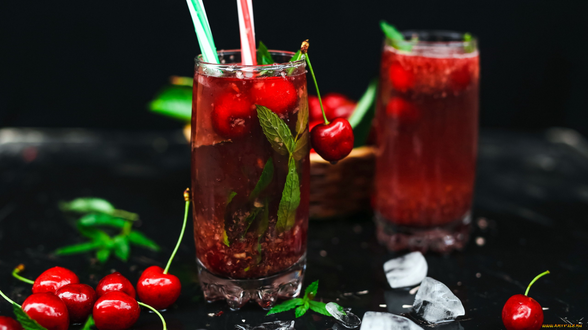 еда, напитки, лед, компот, вишневый