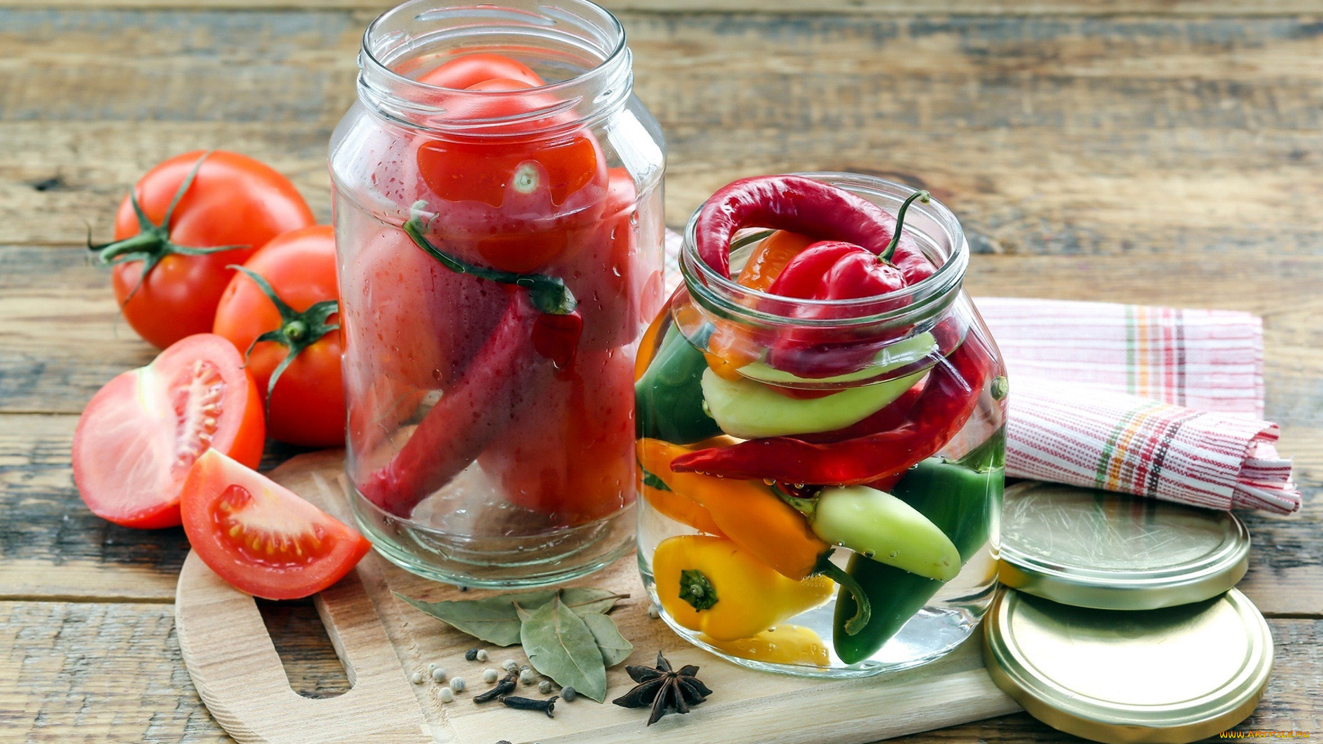 еда, овощи, перец, помидоры