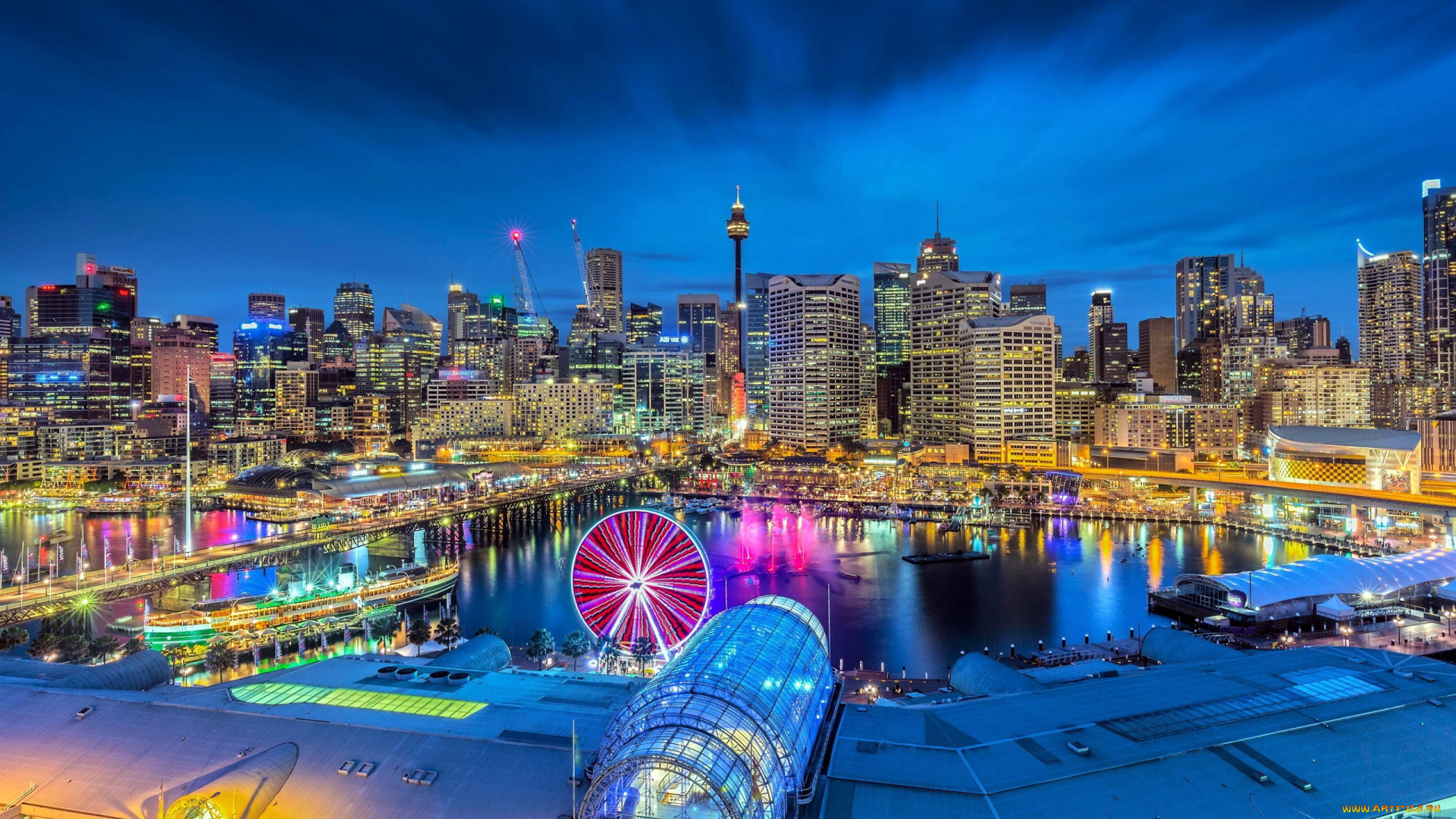 города, сидней, , австралия, панорама