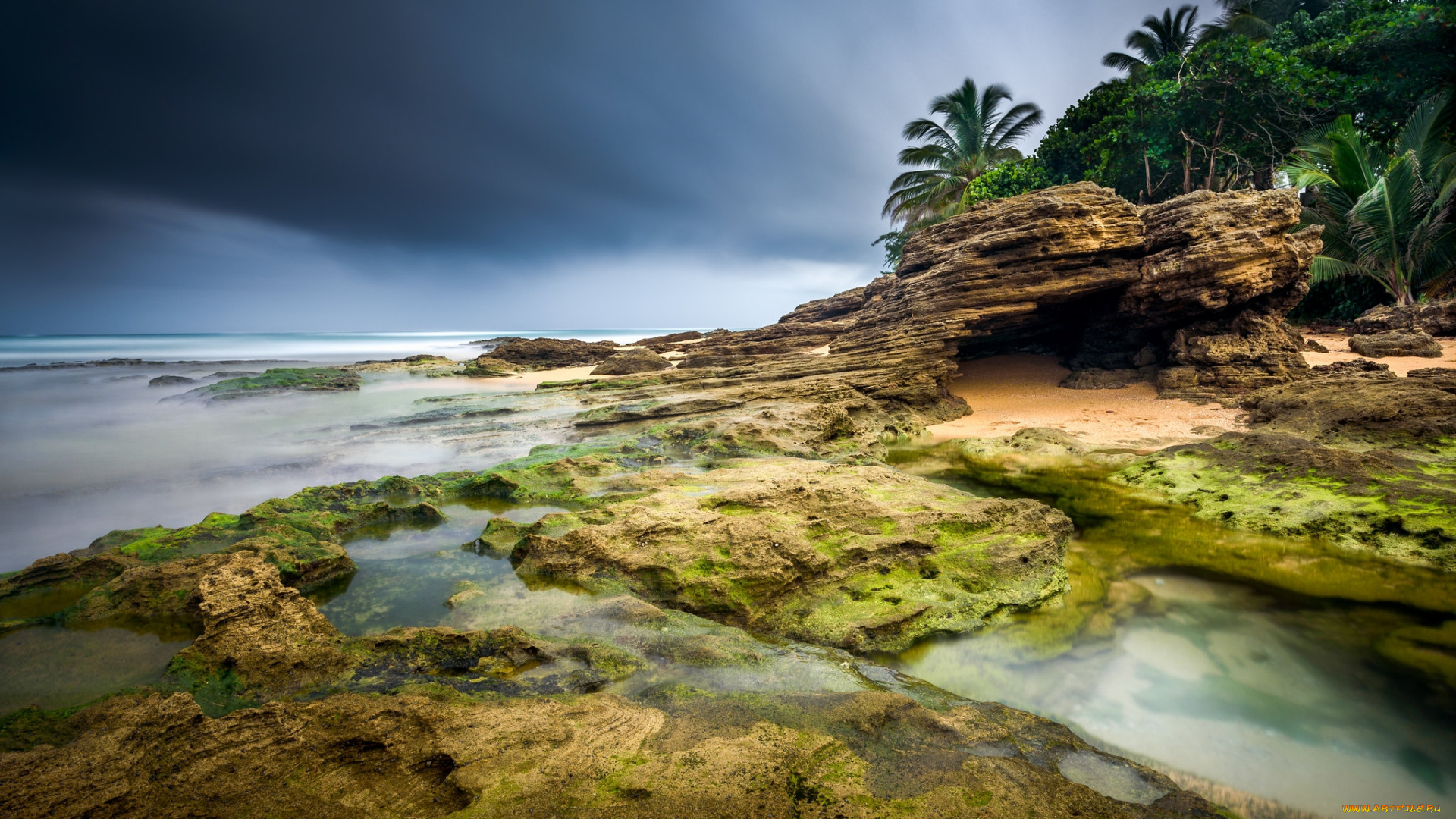 природа, побережье, простор