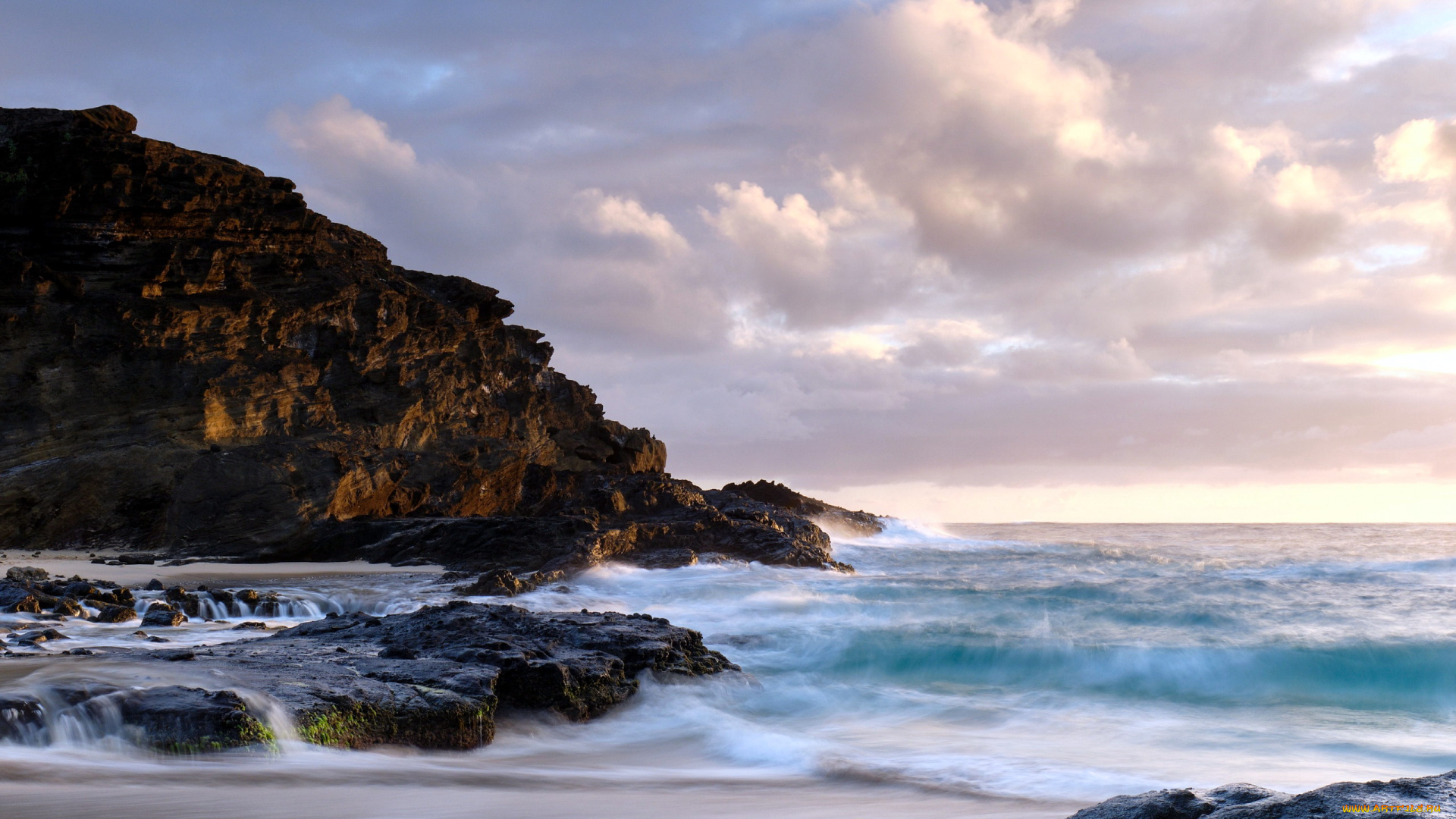 природа, побережье, скалы