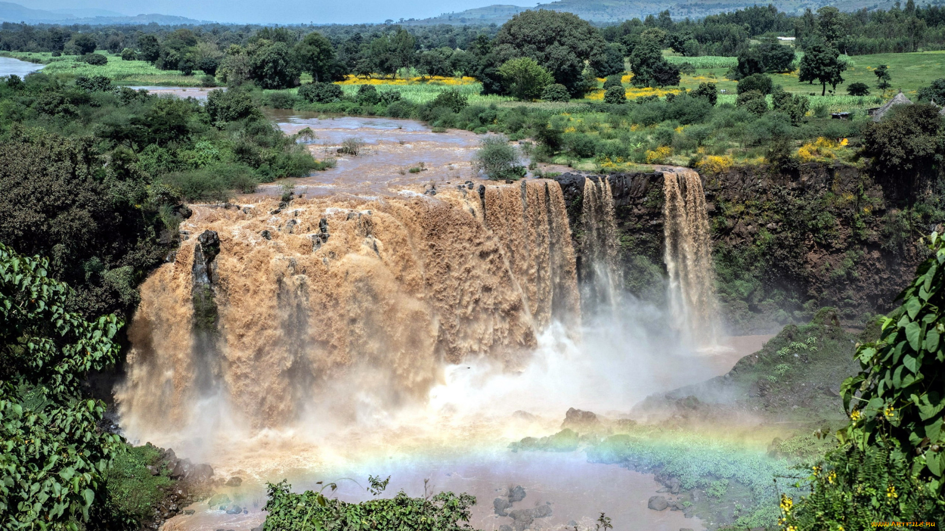 природа, водопады, поток, водопад, вода