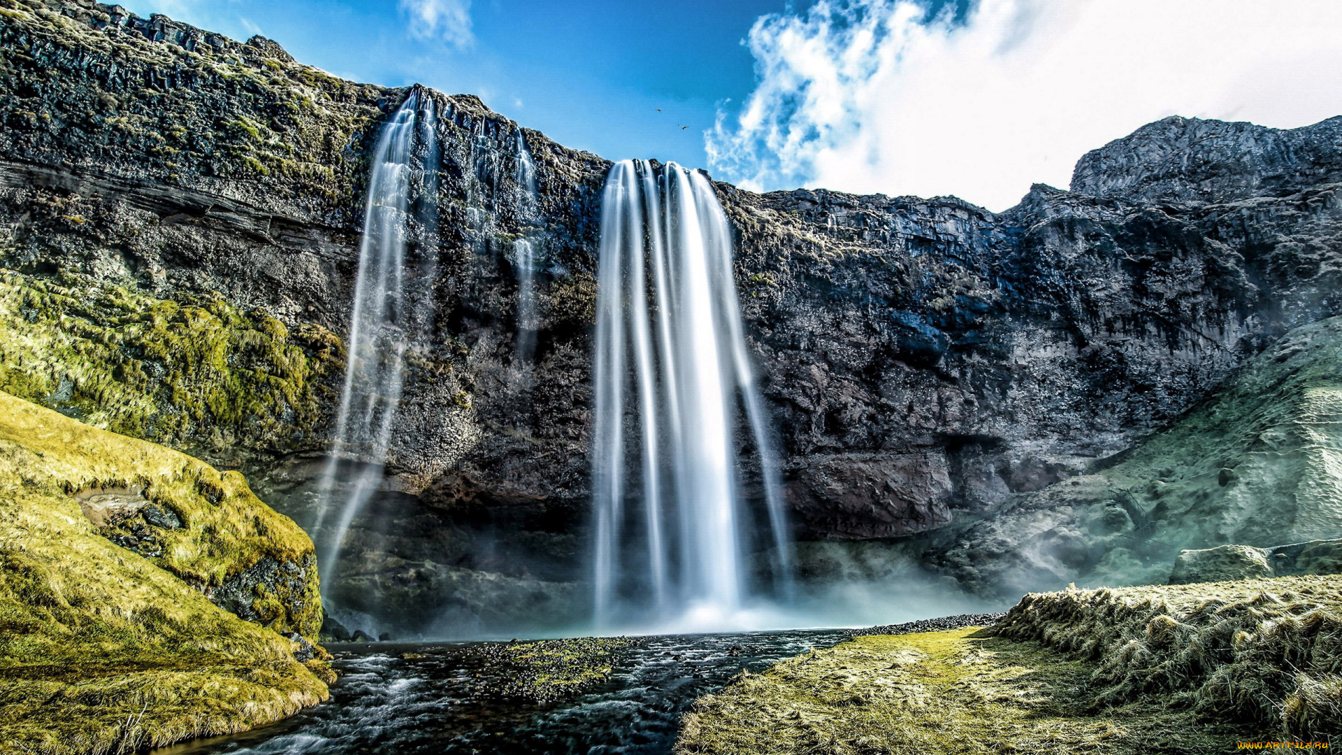 природа, водопады, водопад, поток, вода
