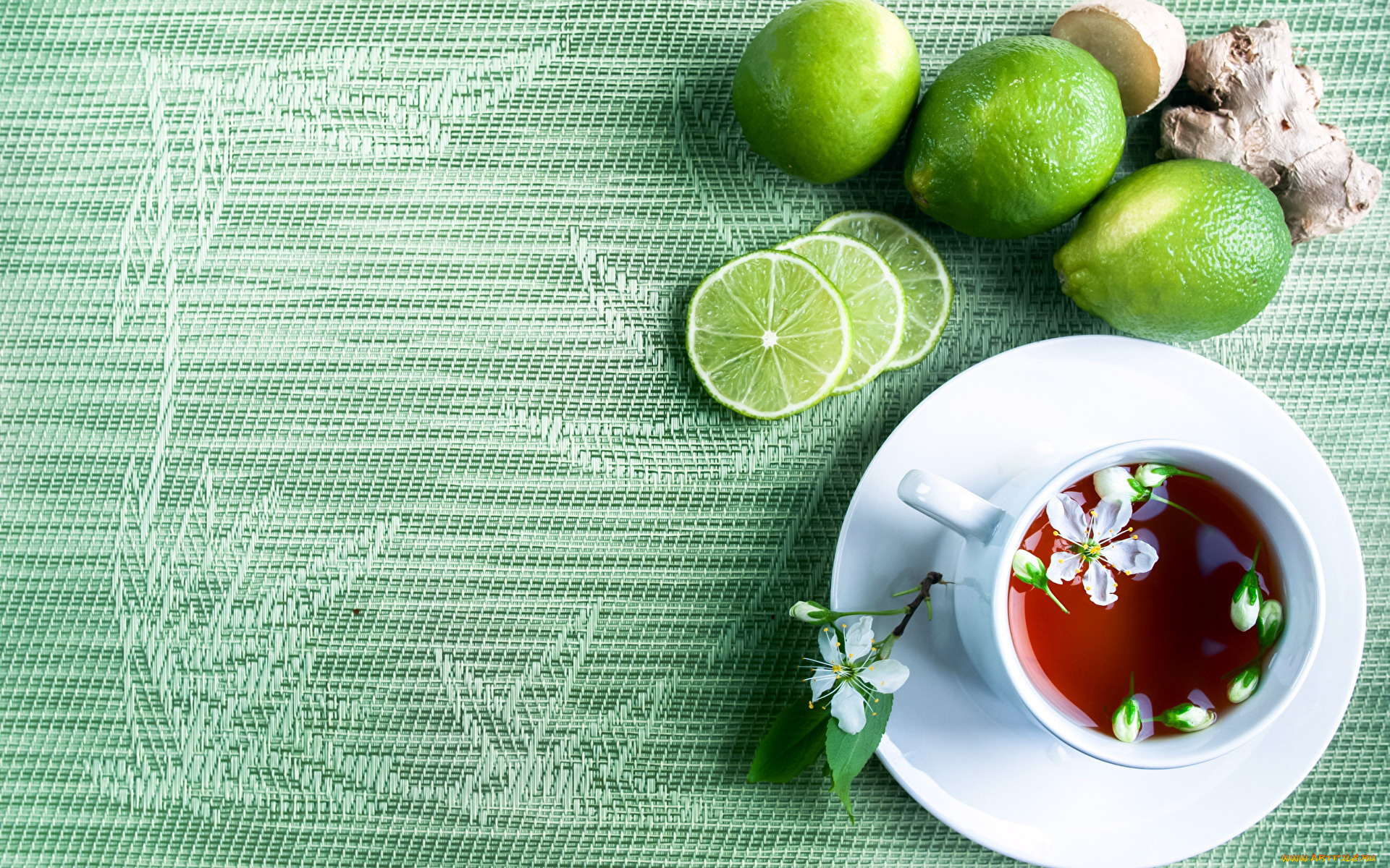 еда, напитки, , чай, имбирь, чай, лайм