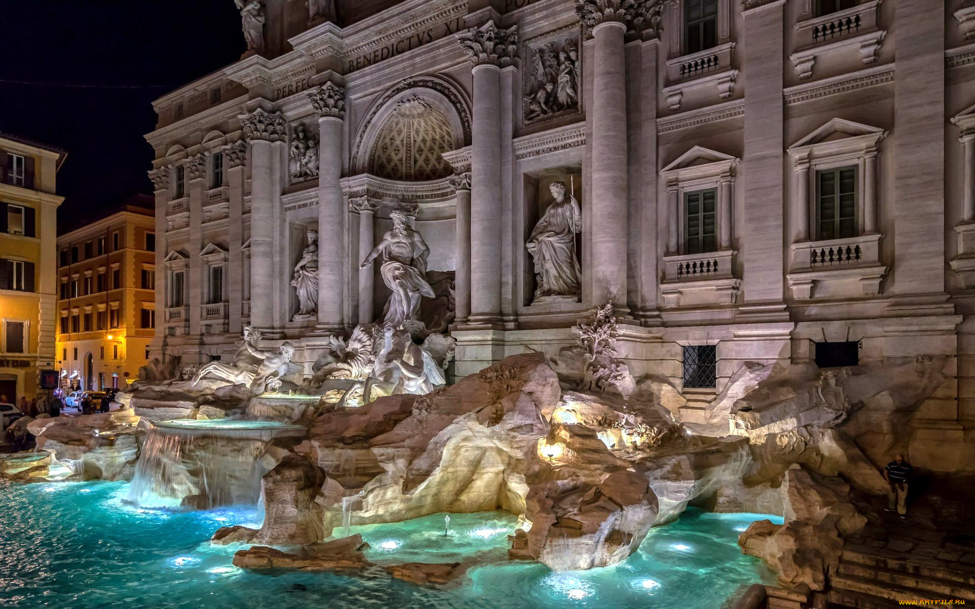 города, рим, , ватикан, , италия, фонтан