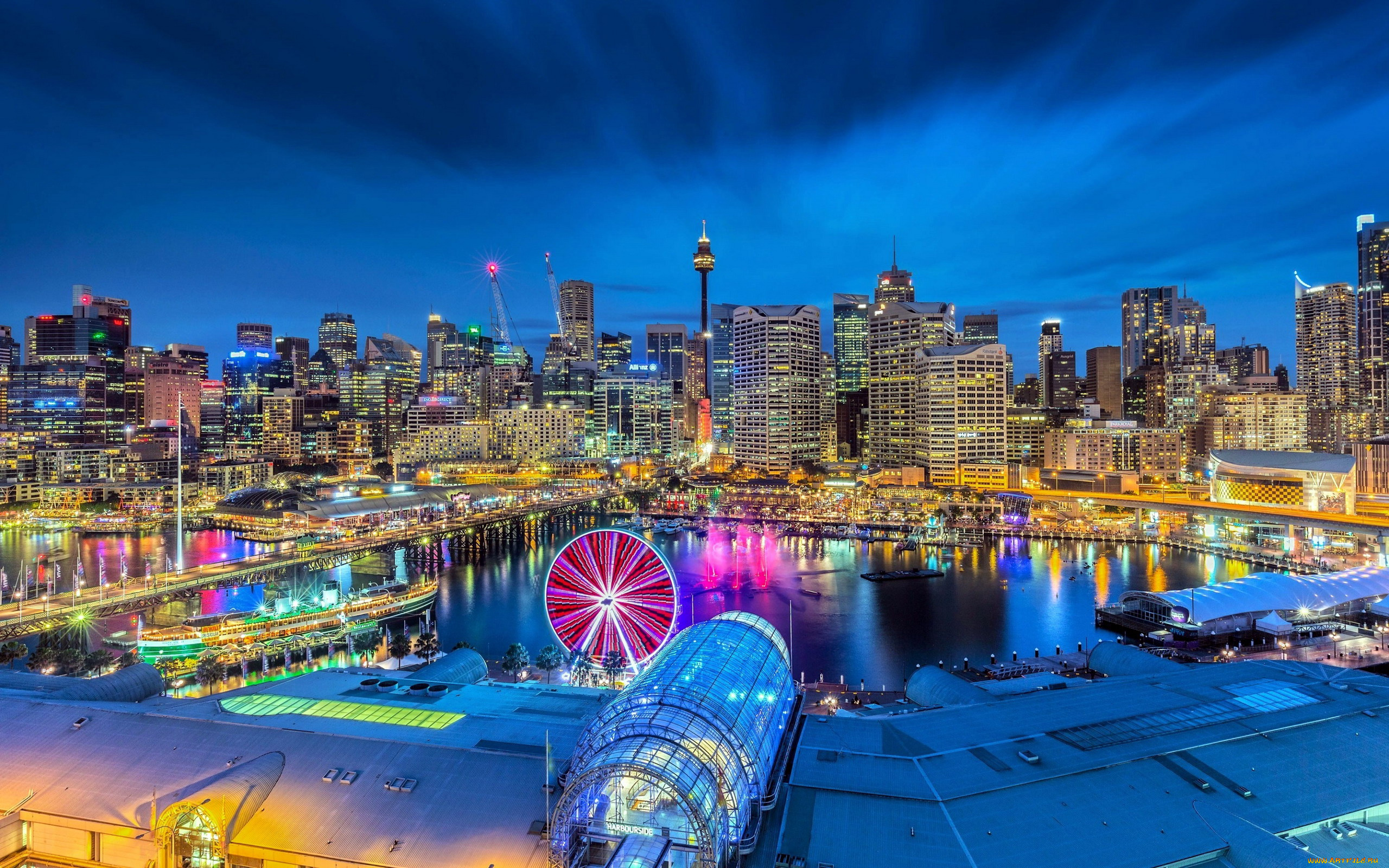 города, сидней, , австралия, панорама