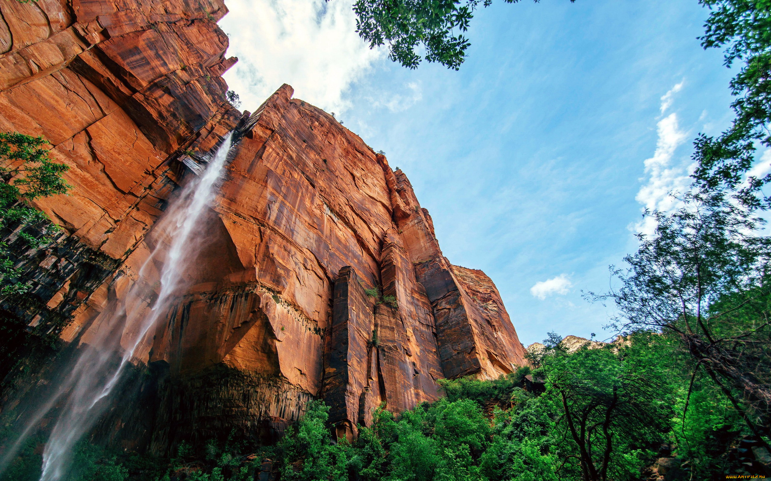 природа, водопады, вода, водопад, поток