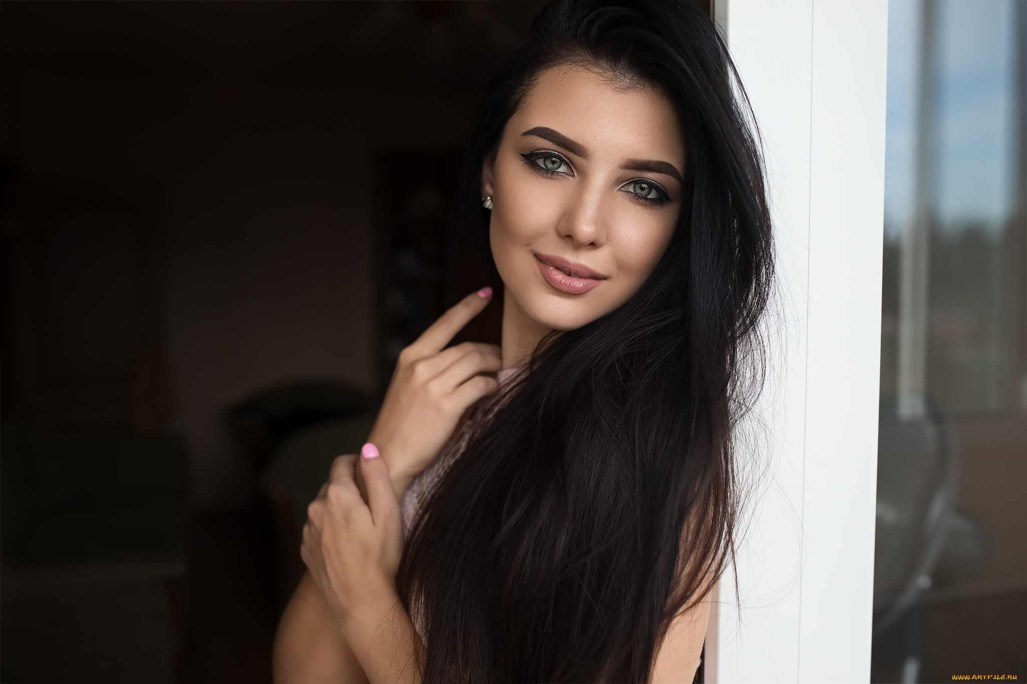 kristina, romanova, девушки, кристина, романова, kristina, romanova, кристина, романова, девушка, красотка, брюнетка, стройная, сексуальная, взгляд, поза, причёска, макияж, флирт, фигура, белый, красавица