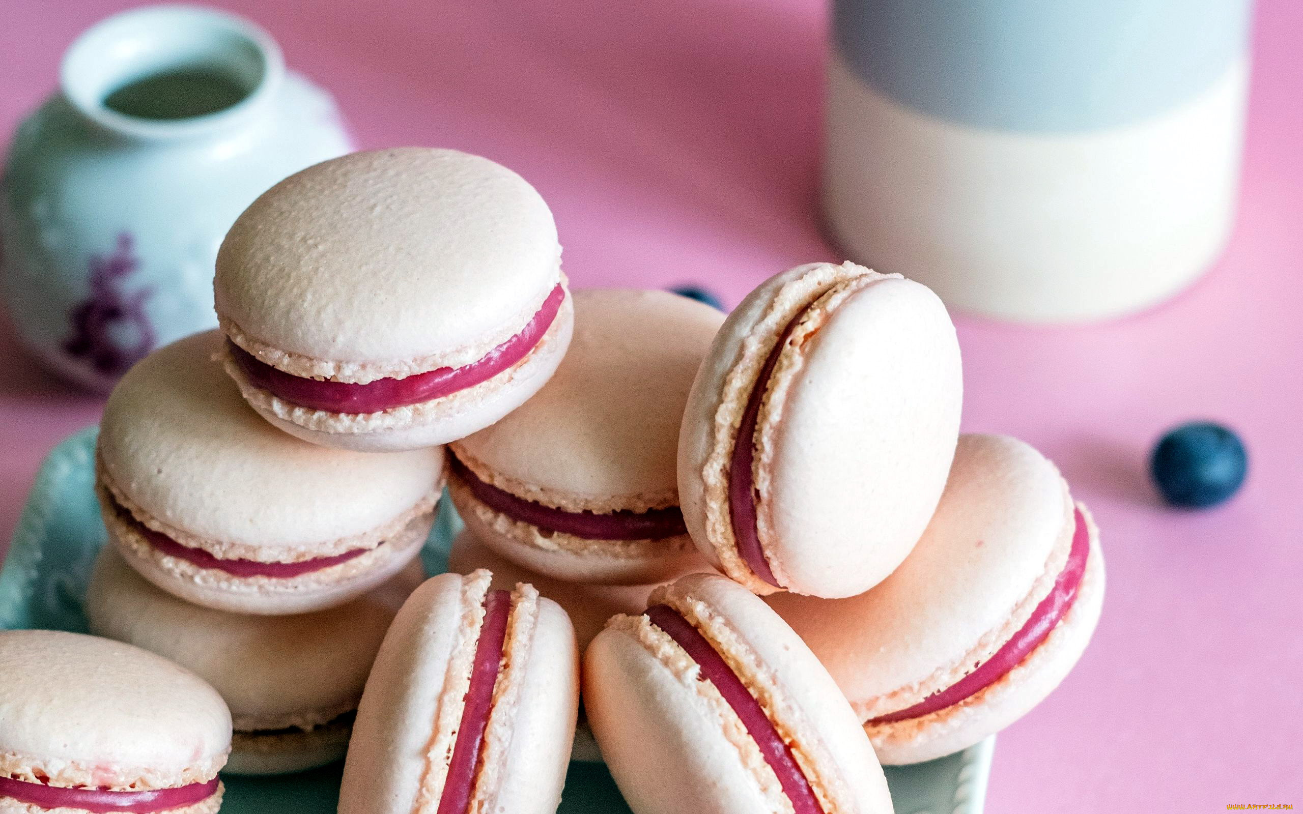 еда, макаруны, печенье, лакомство