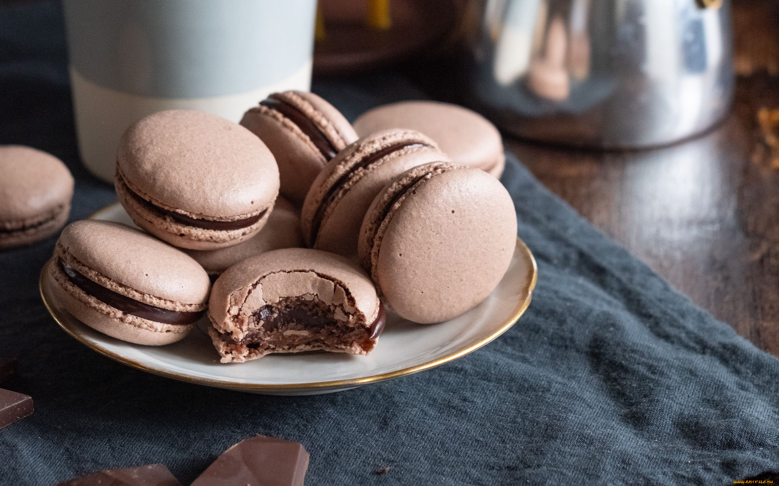 еда, макаруны, печенье, лакомство