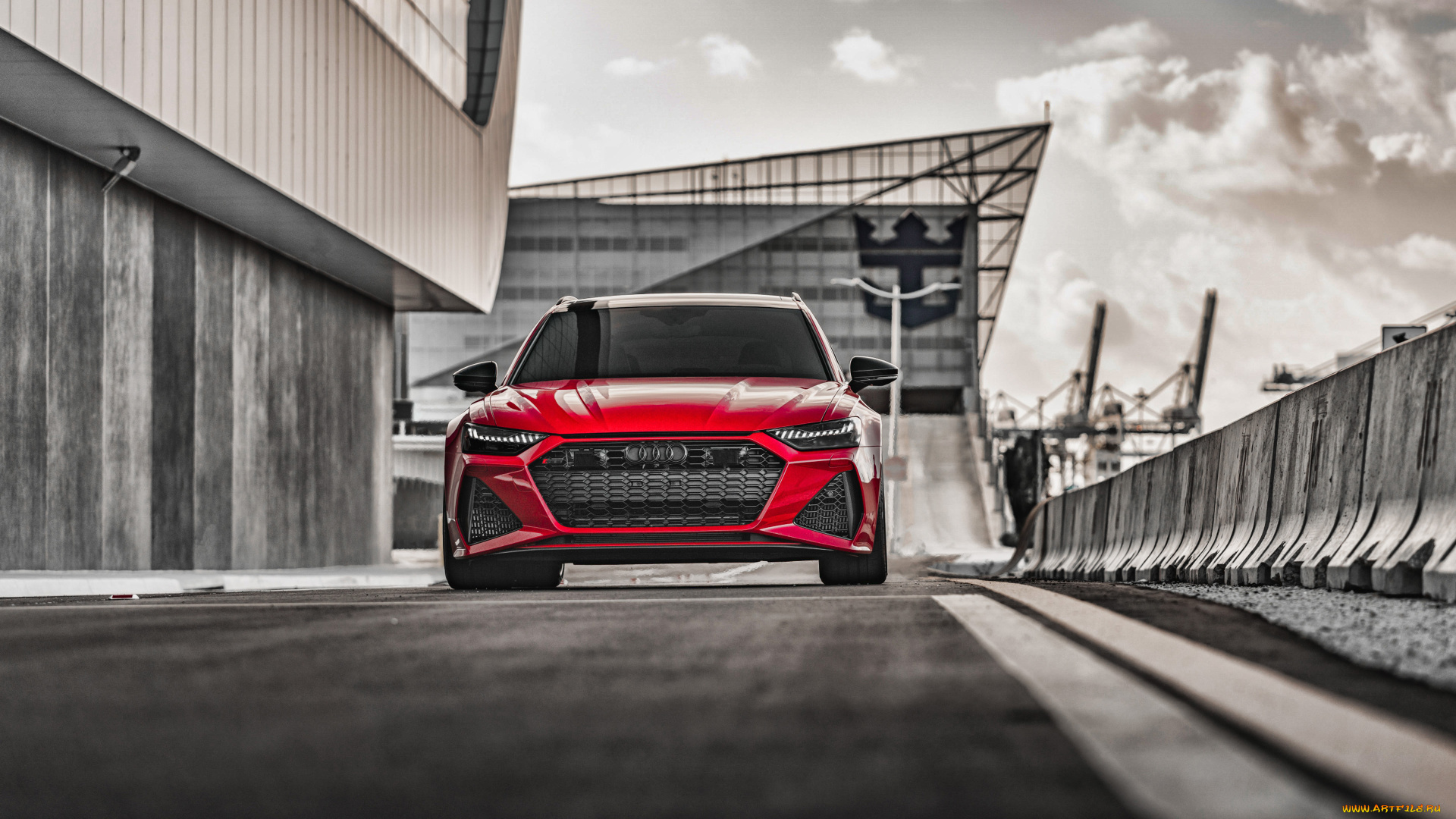 автомобили, audi, rs6, avant, c8, вид, спереди, экстерьер, новый, красный, немецкие, ауди