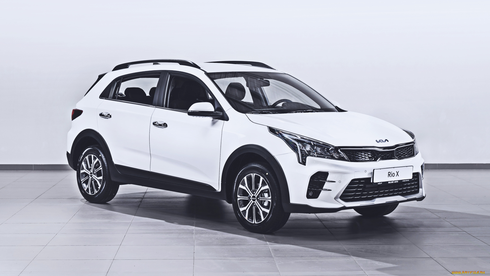 автомобили, kia, rio, x, 4k, кроссовер, 2021, белый
