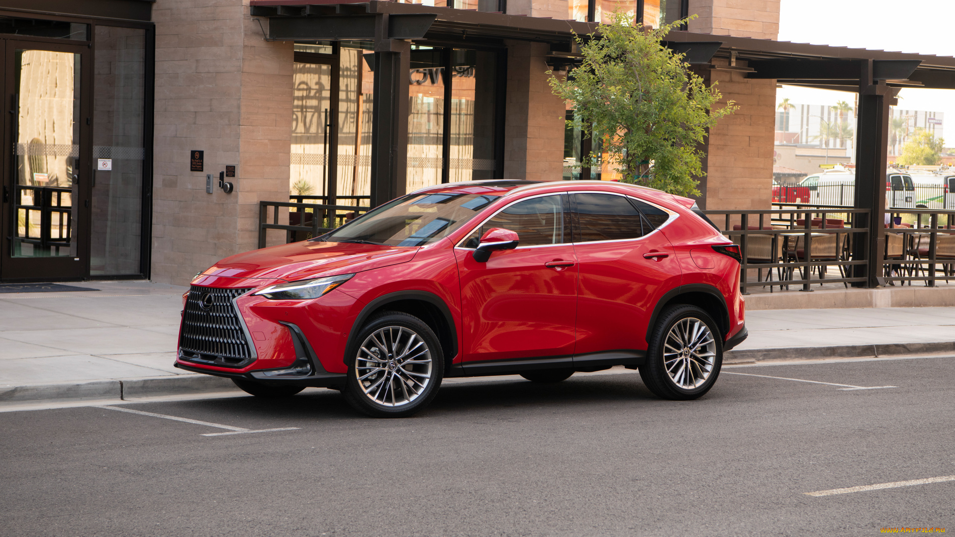 автомобили, lexus, nx, 450h, 4k, улица, авто, 2022, года, кроссовер, красный, японские, лексус