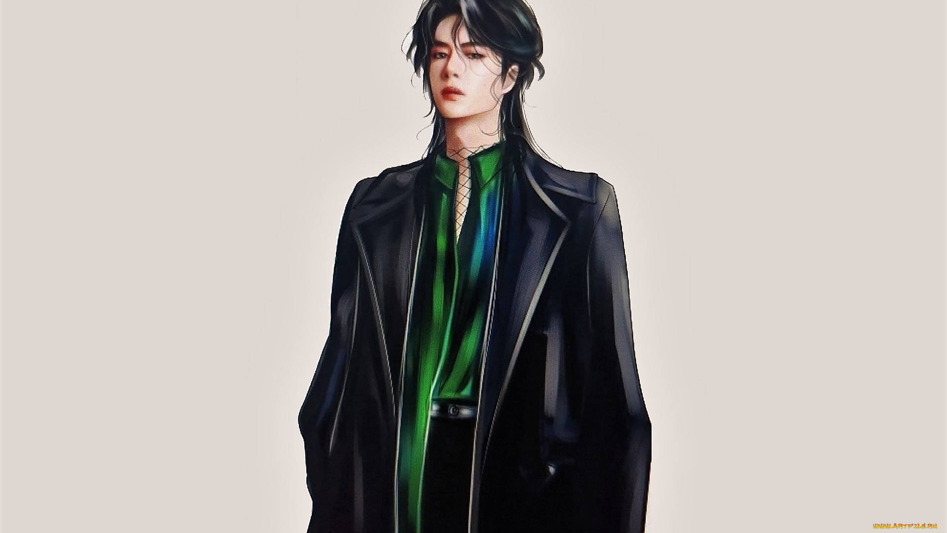 рисованное, люди, ван, ибо, плащ