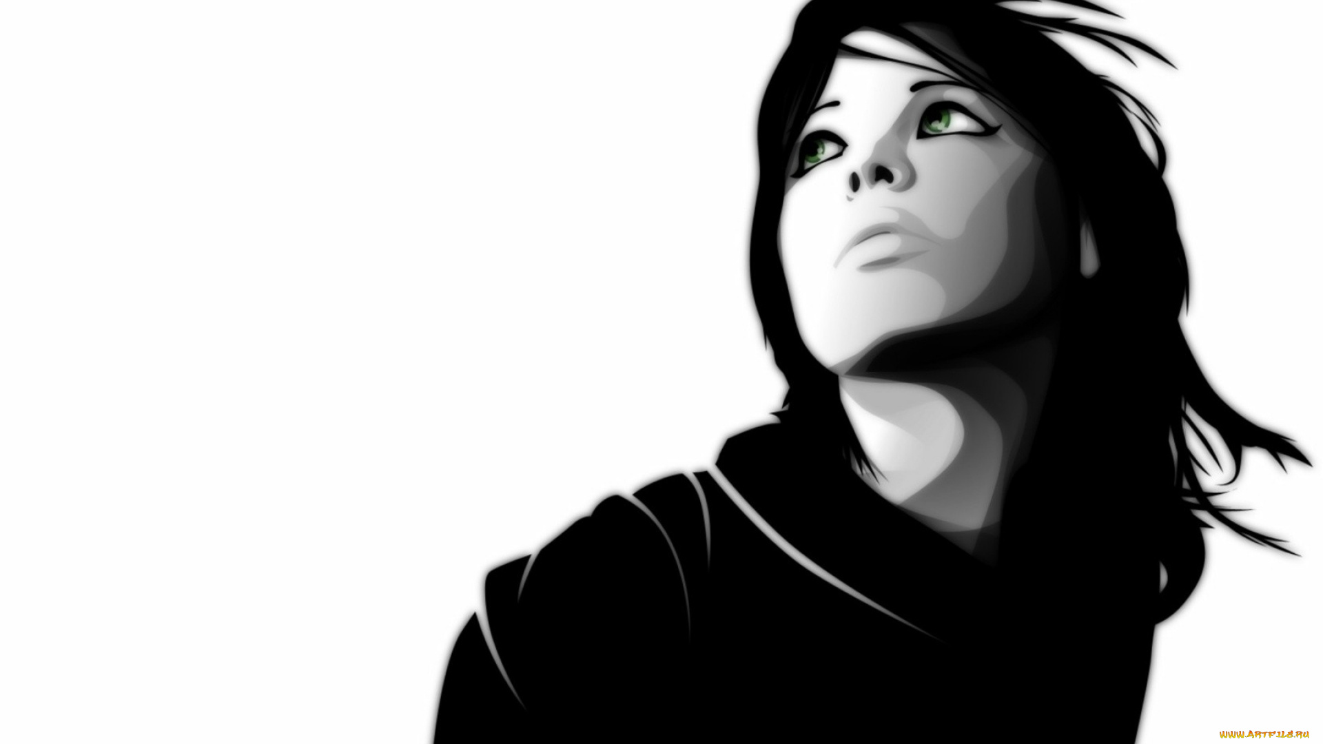 векторная, графика, девушки, , girls, девушка, глаза