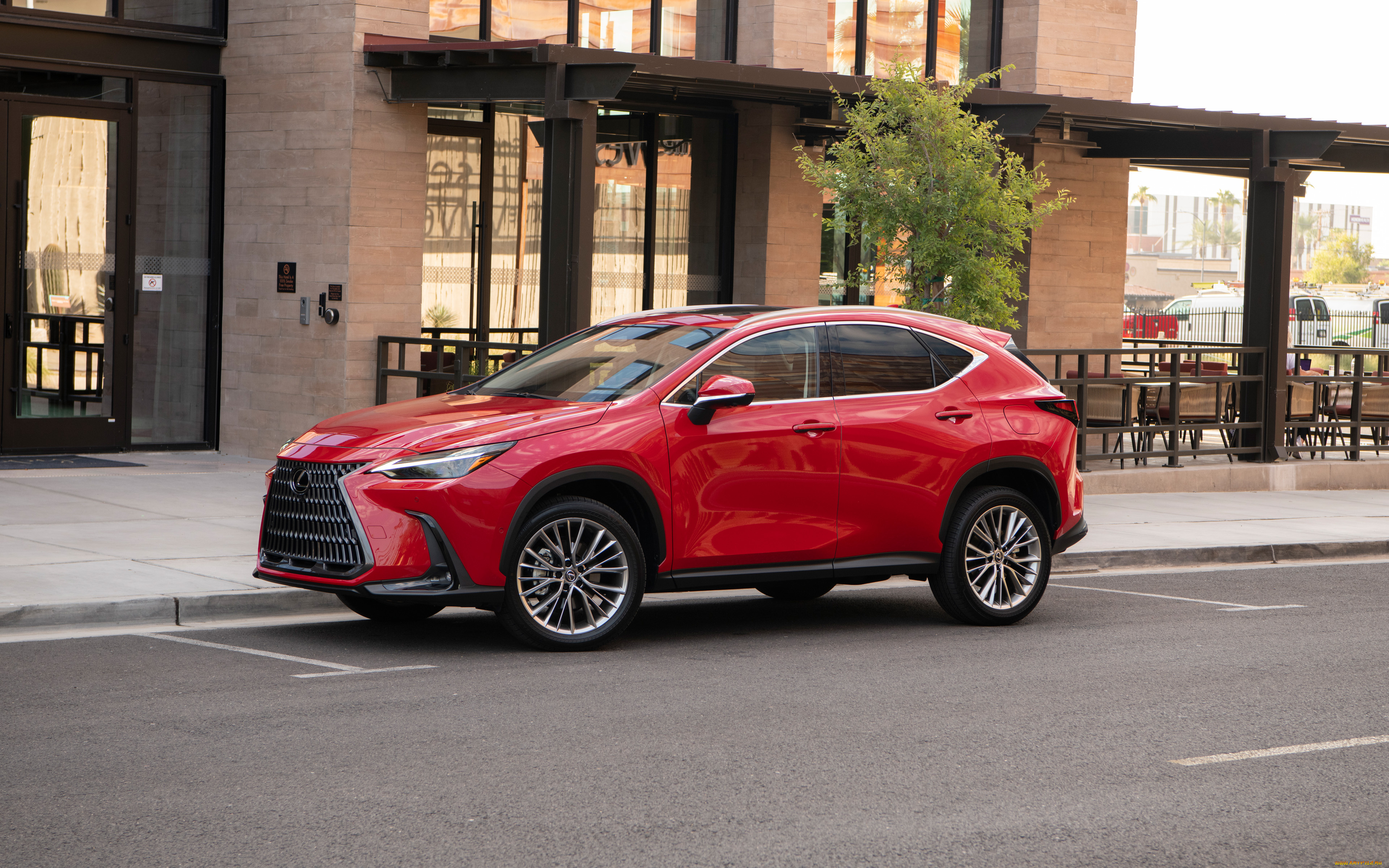 автомобили, lexus, nx, 450h, 4k, улица, авто, 2022, года, кроссовер, красный, японские, лексус