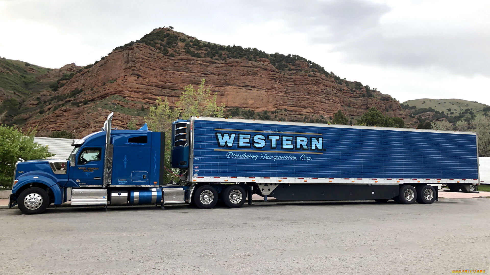 автомобили, kenworth, truck, western, гора