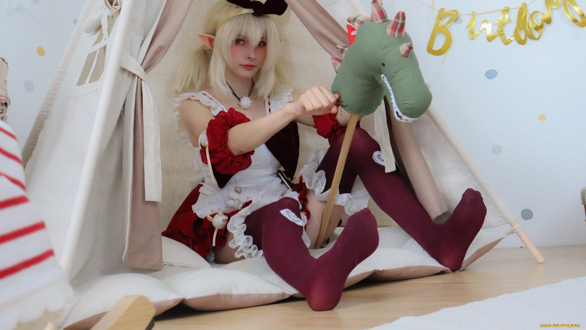 dabllme, девушки, -, креатив, , косплей, образ, костюм, лошадка, палатка