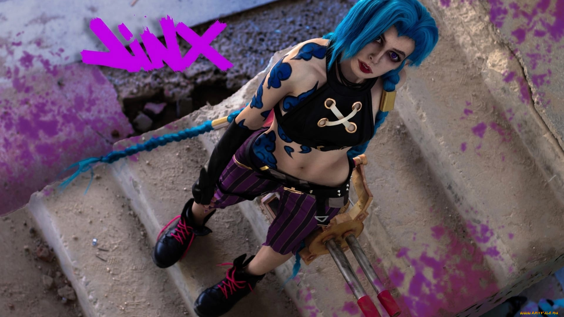 dabllme, девушки, -, креатив, , косплей, образ, костюм, лестница