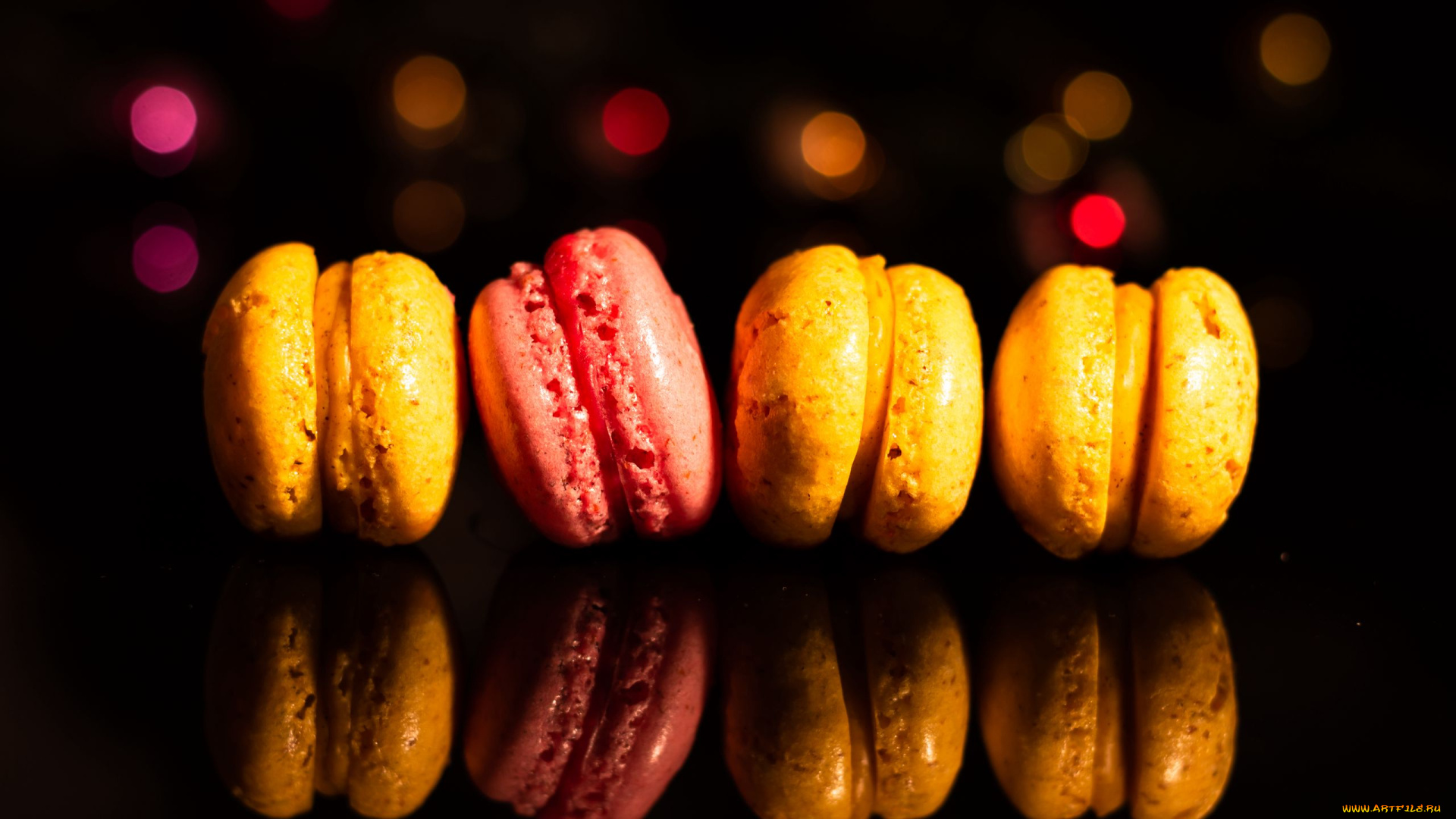 еда, макаруны, лакомство, печенье, ассорти