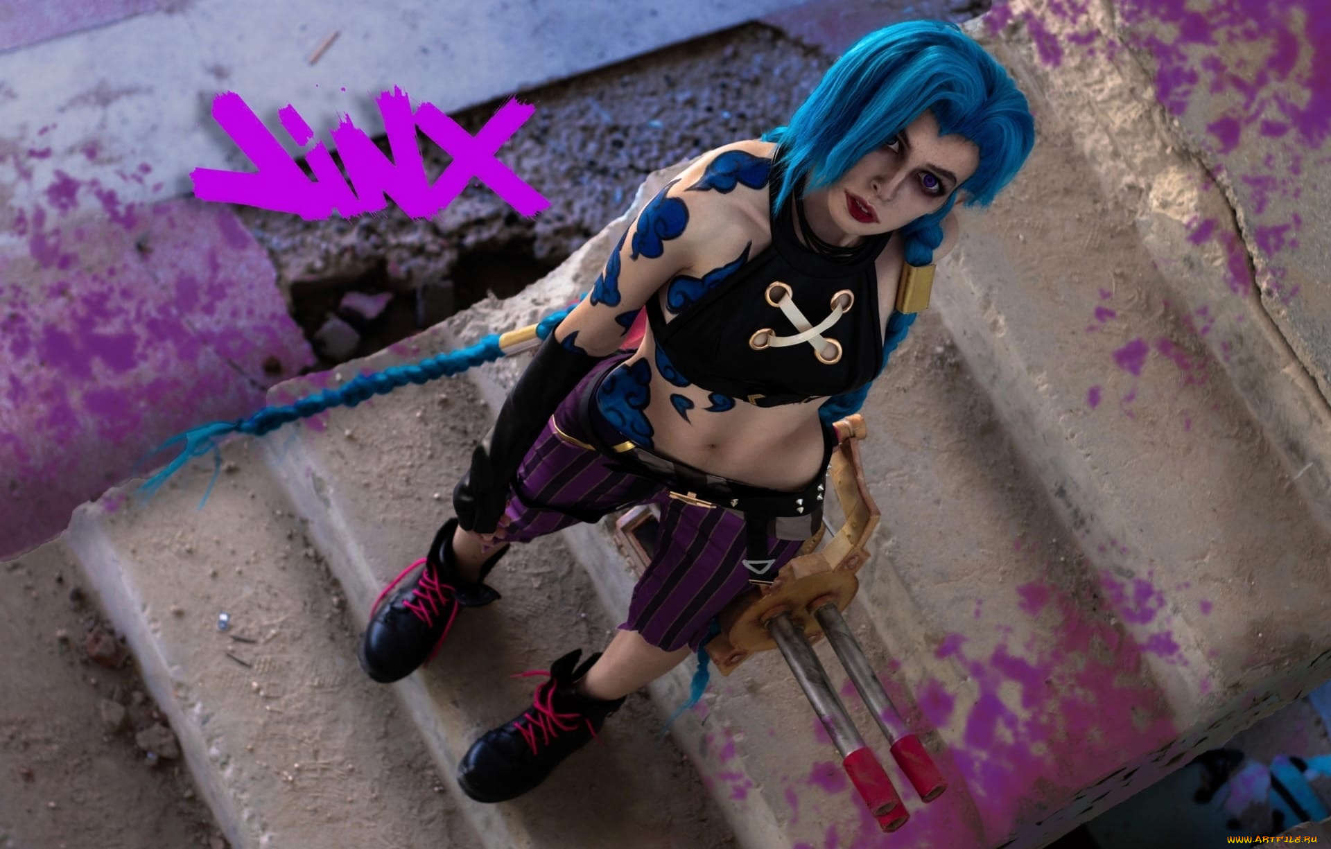 dabllme, девушки, -, креатив, , косплей, образ, костюм, лестница