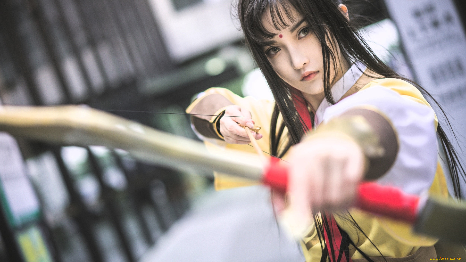 девушки, -, креатив, , косплей, костюм, образ, лук, цзинь, лин