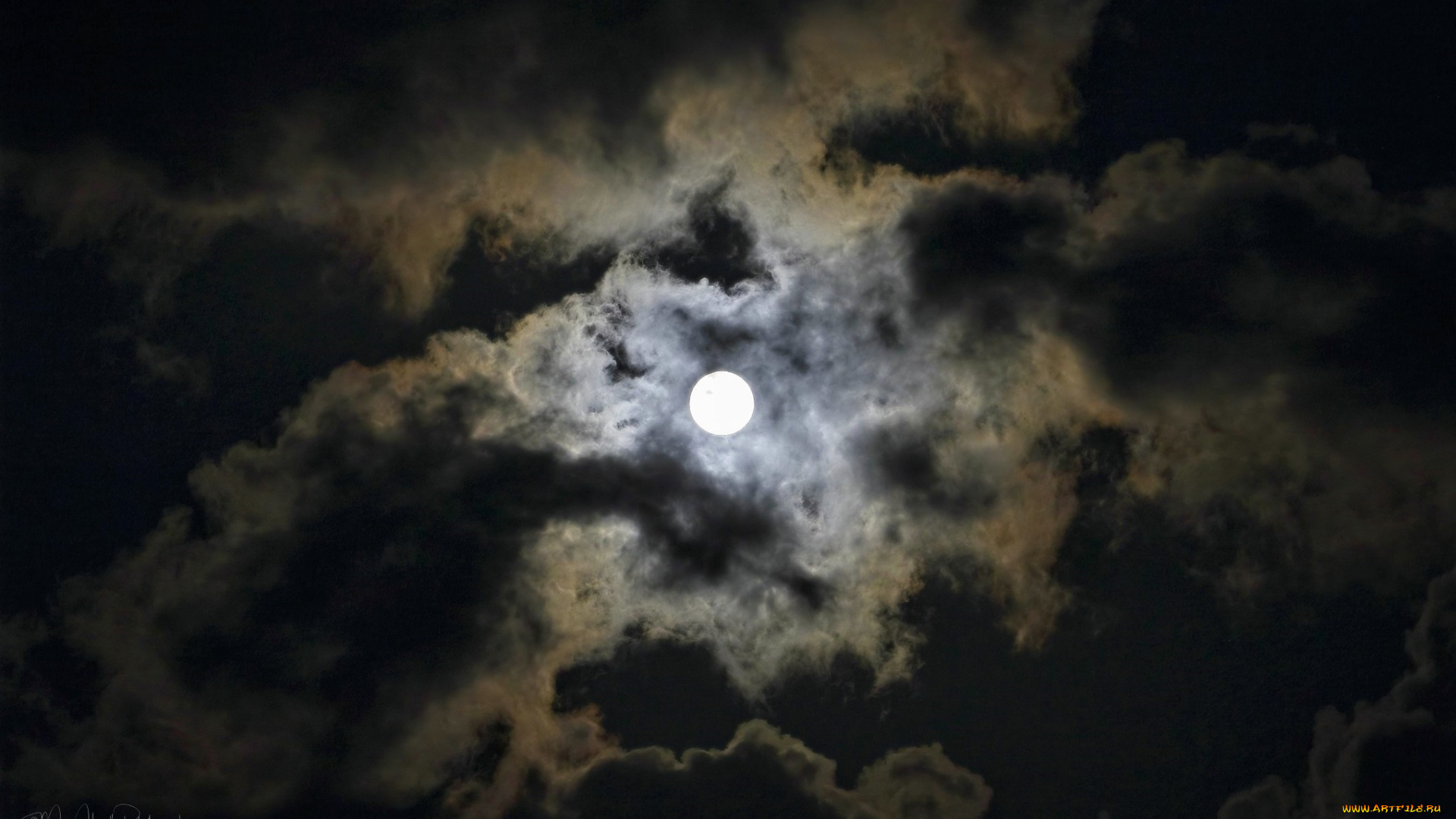 природа, облака, ночное, небо