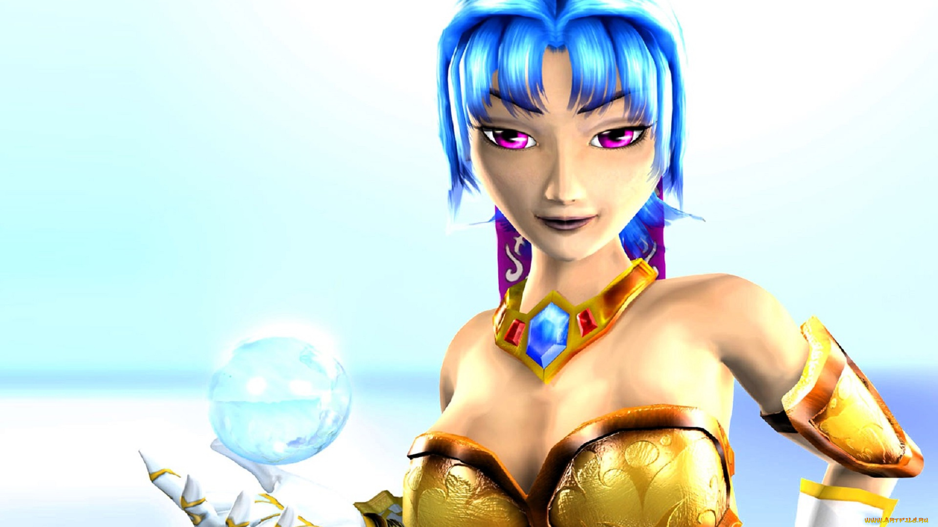 видео, игры, sudeki, девушка, магия, шар