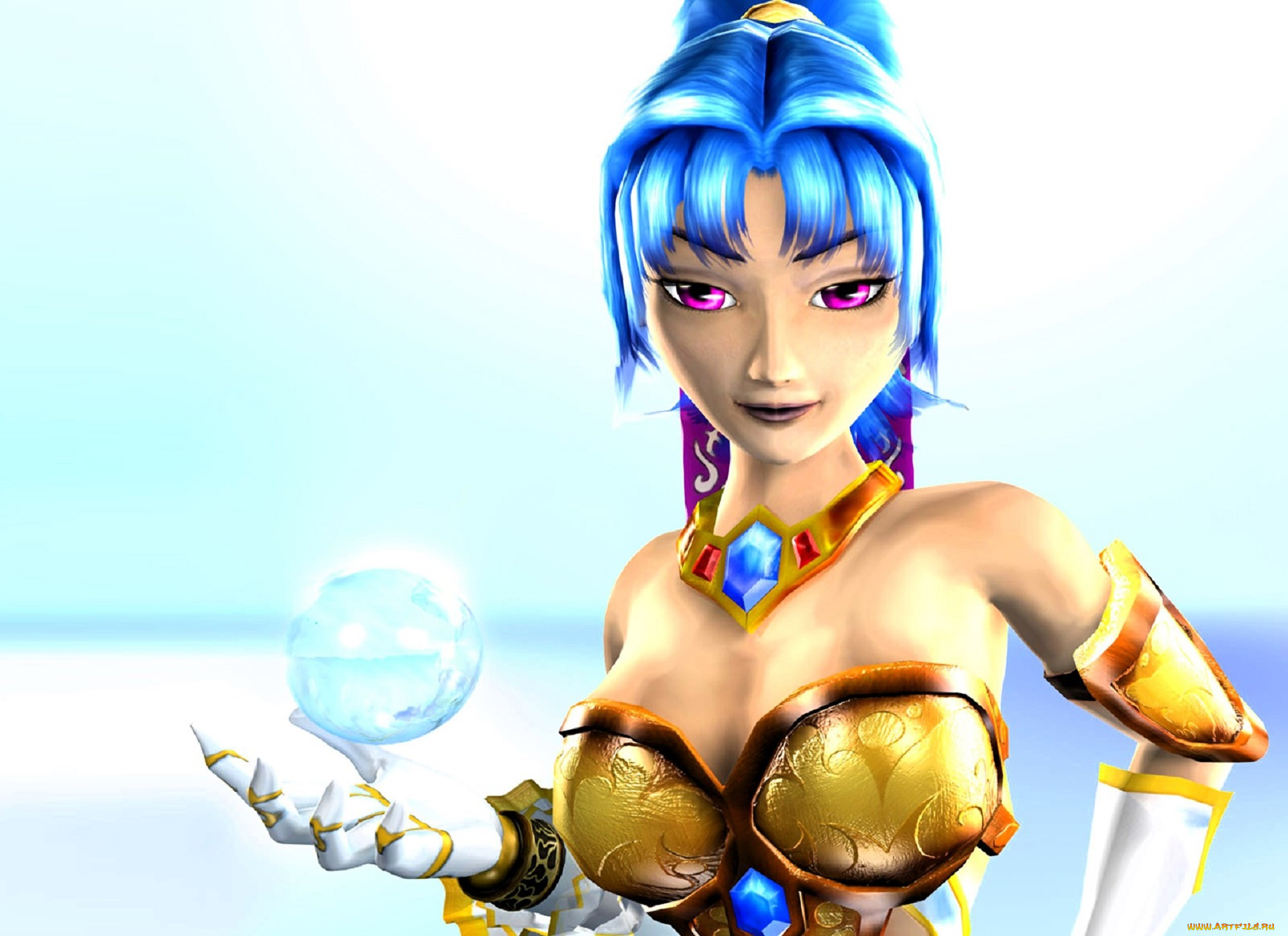 видео, игры, sudeki, девушка, магия, шар