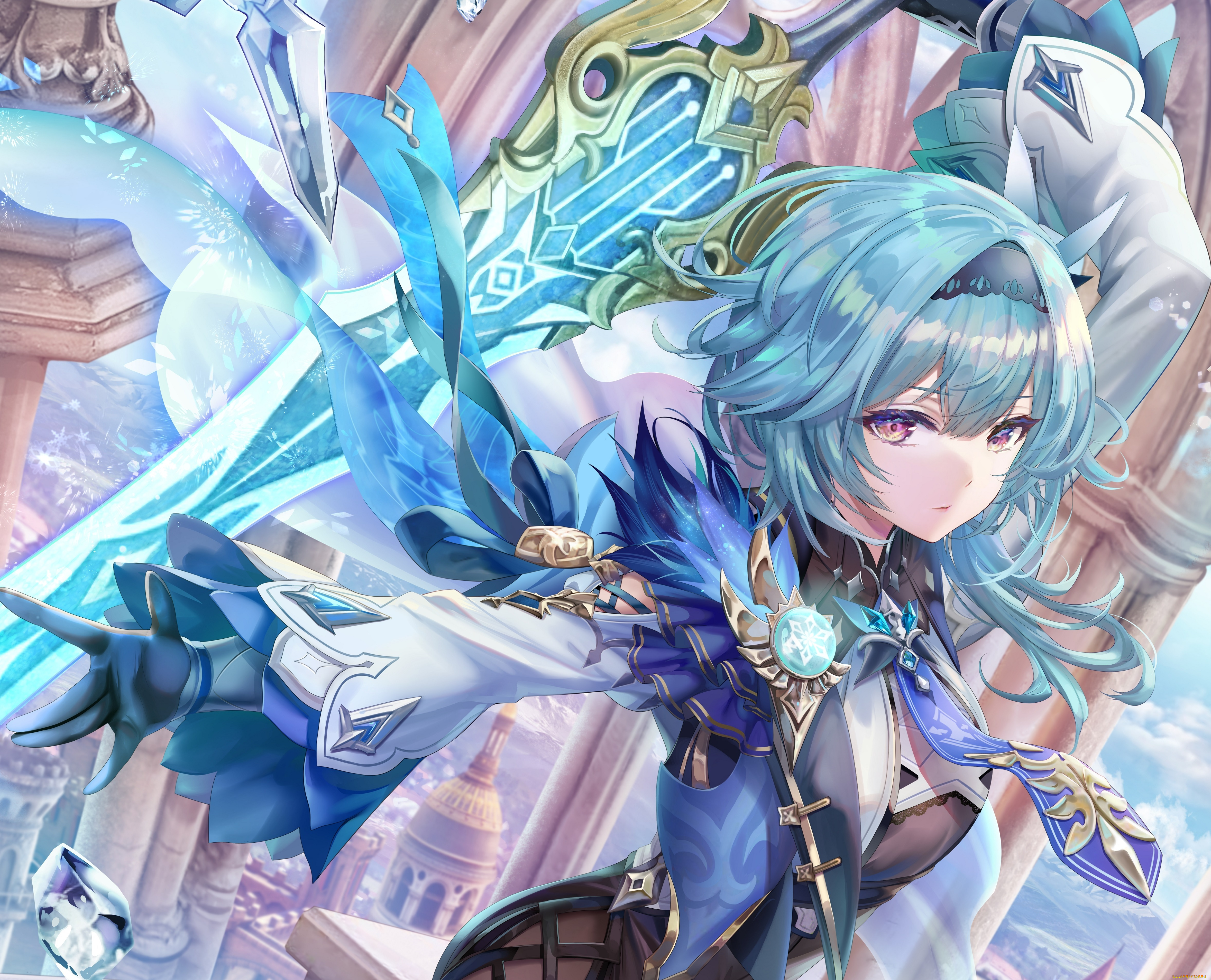 аниме, genshin, impact, девушка