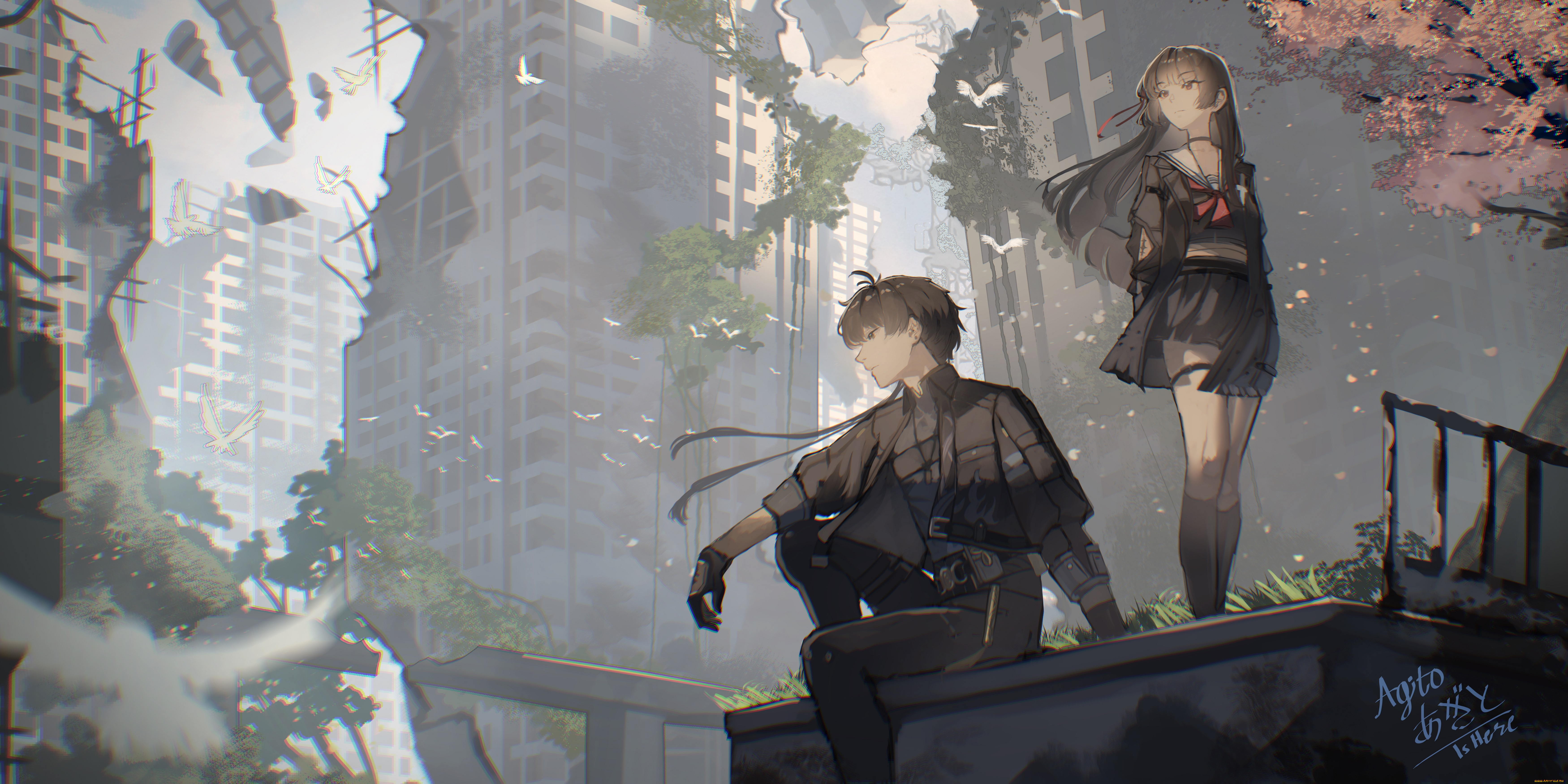 аниме, wuthering, waves, wuthering, waves