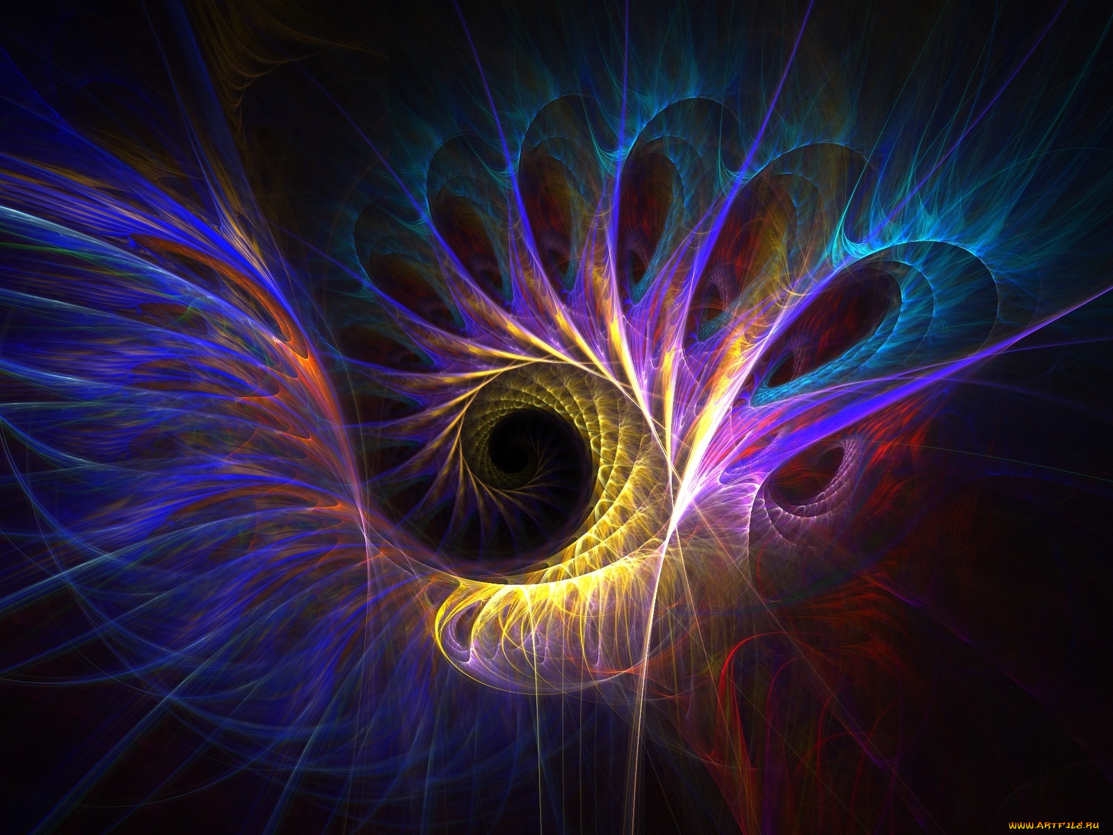 3д, графика, fractal, фракталы, абстракция, тёмный, узор