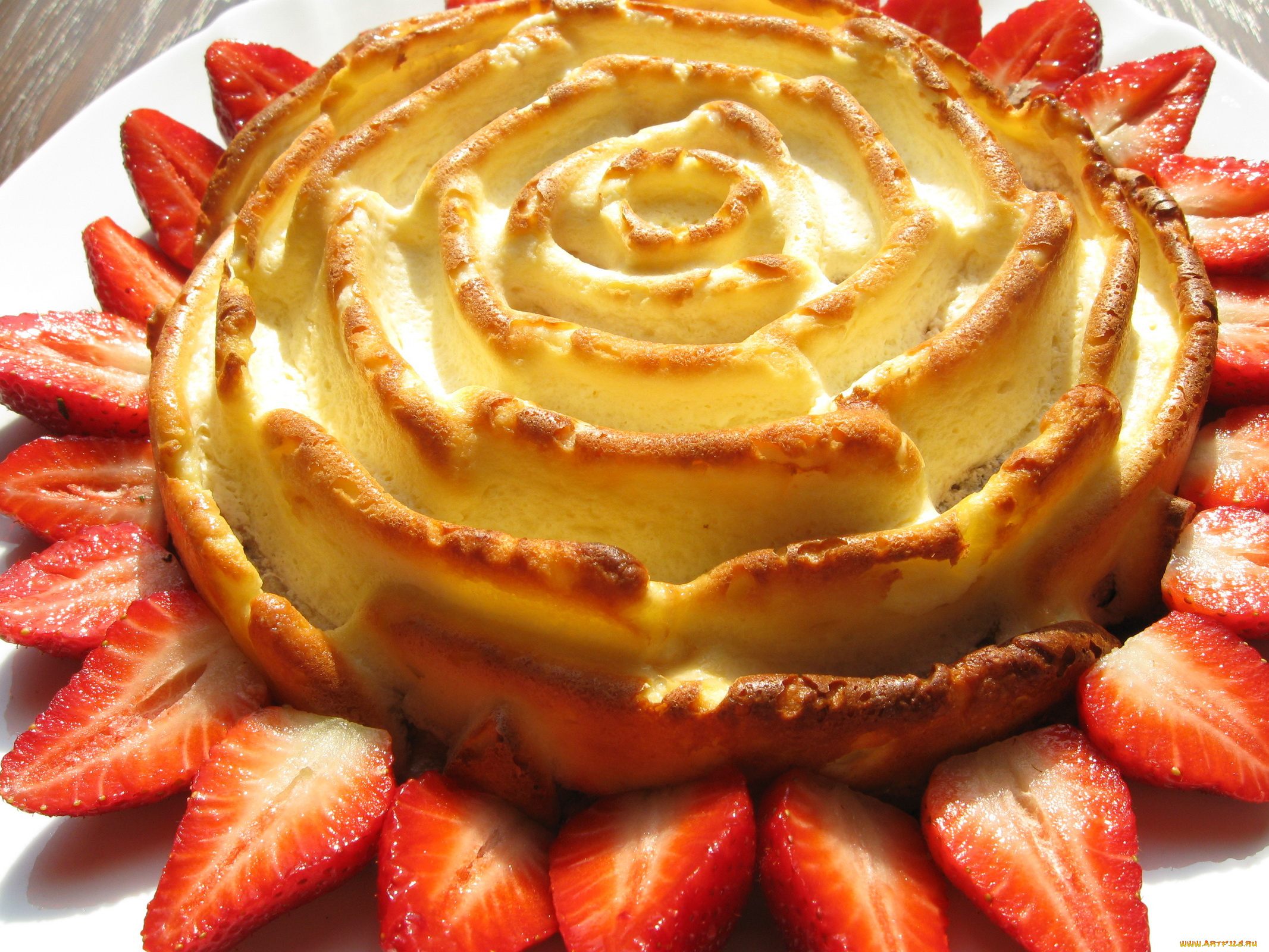 автор, varvarra, еда, пироги, клубника, пирог