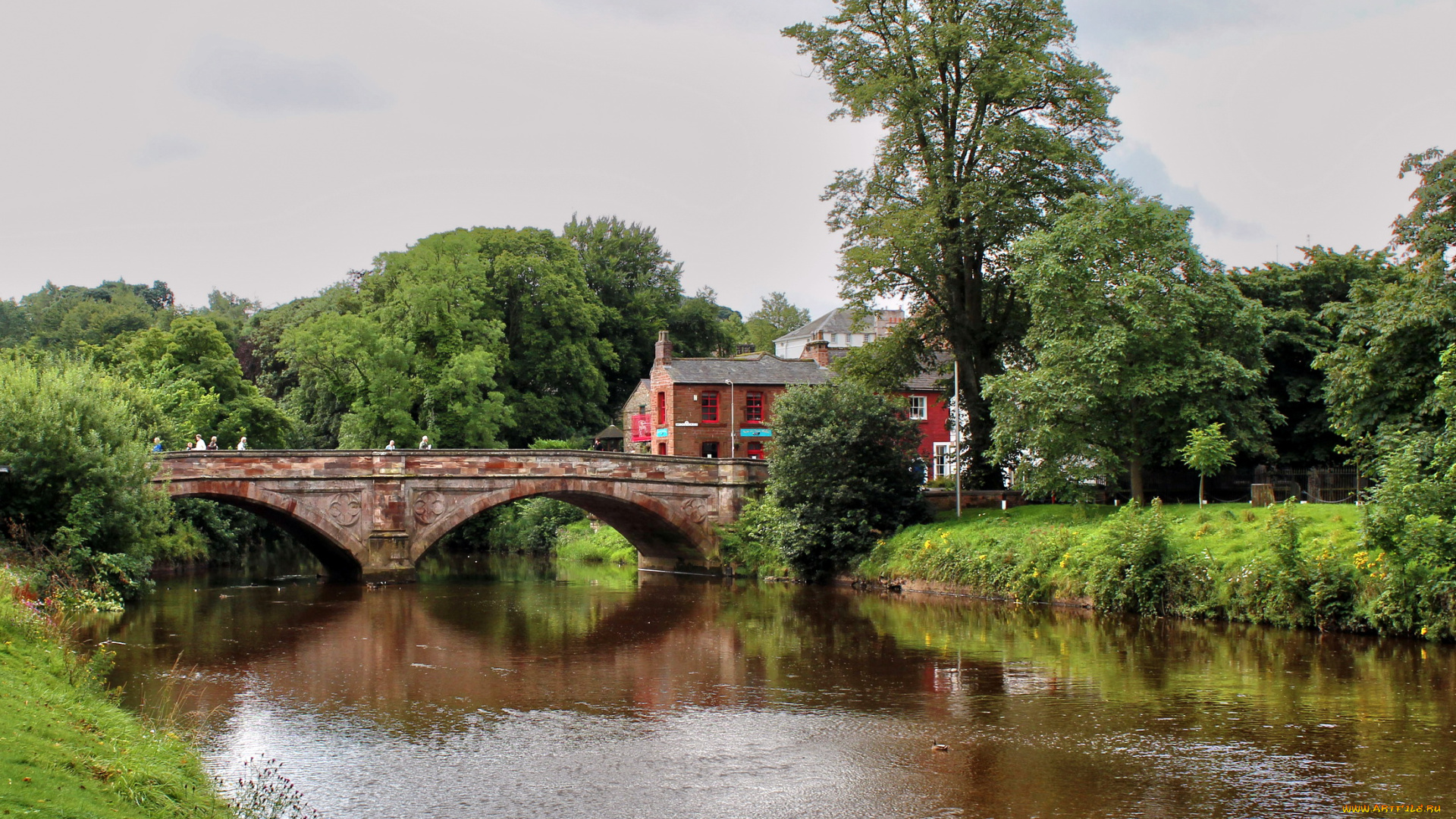англия, аплби, ин, уэстморленд, природа, реки, озера, река, мост